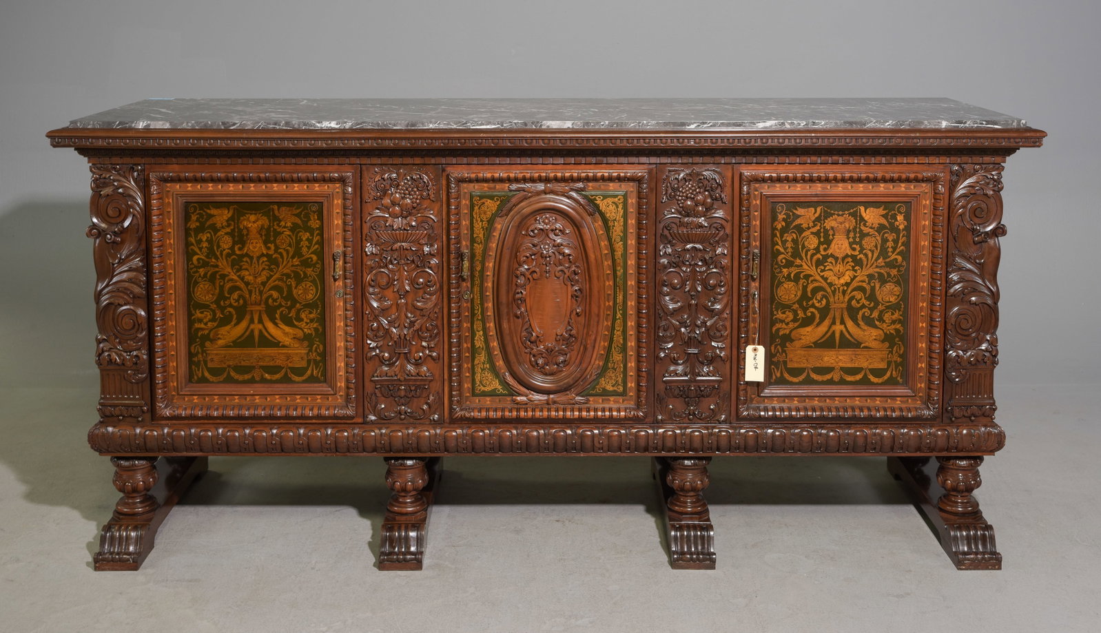 Italian Renaissance Revival Marble Top Sideboard (1 of 10)