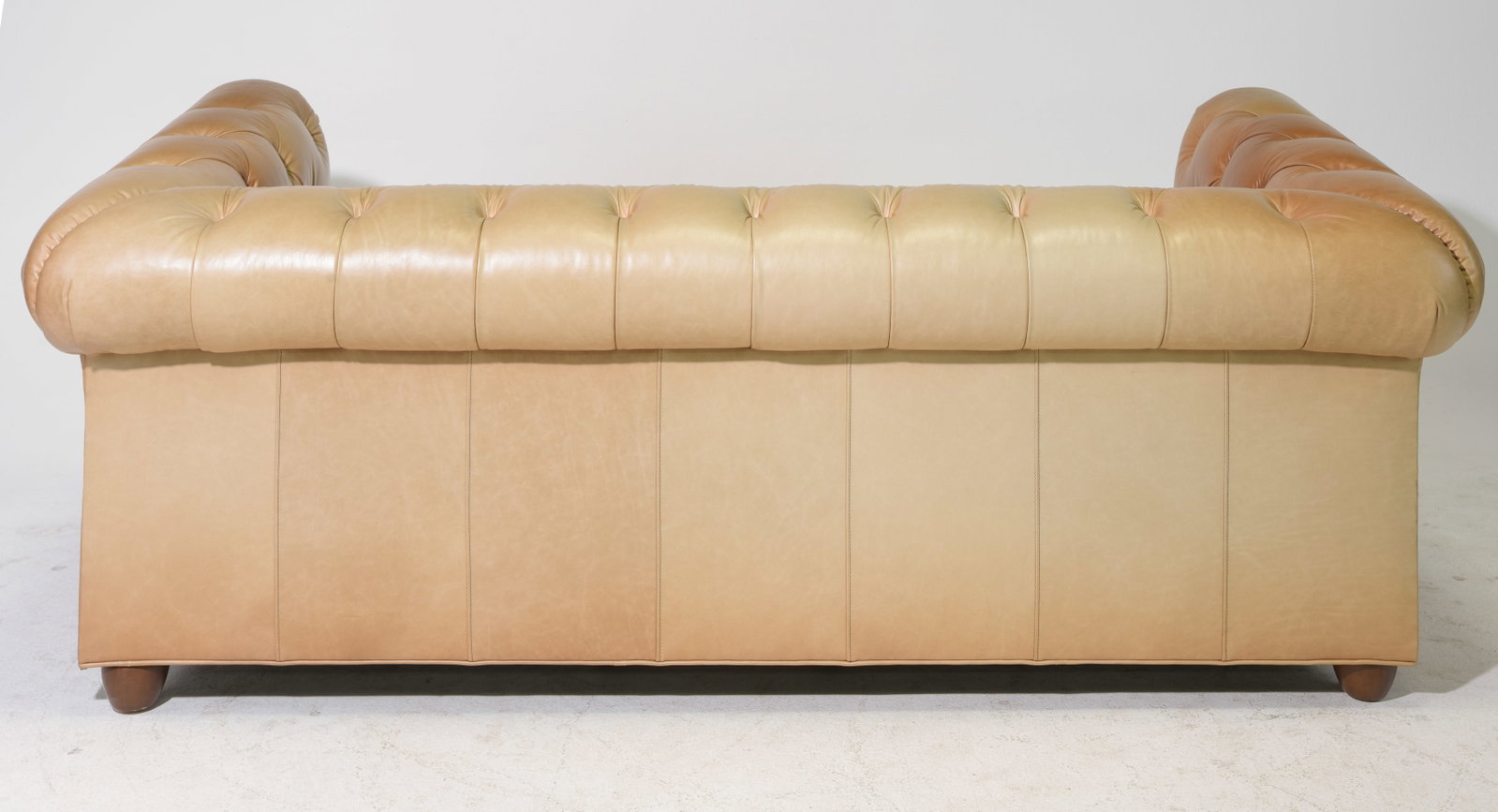 Pottery Barn Button Tufted Leather Two Seater Sofa - 8