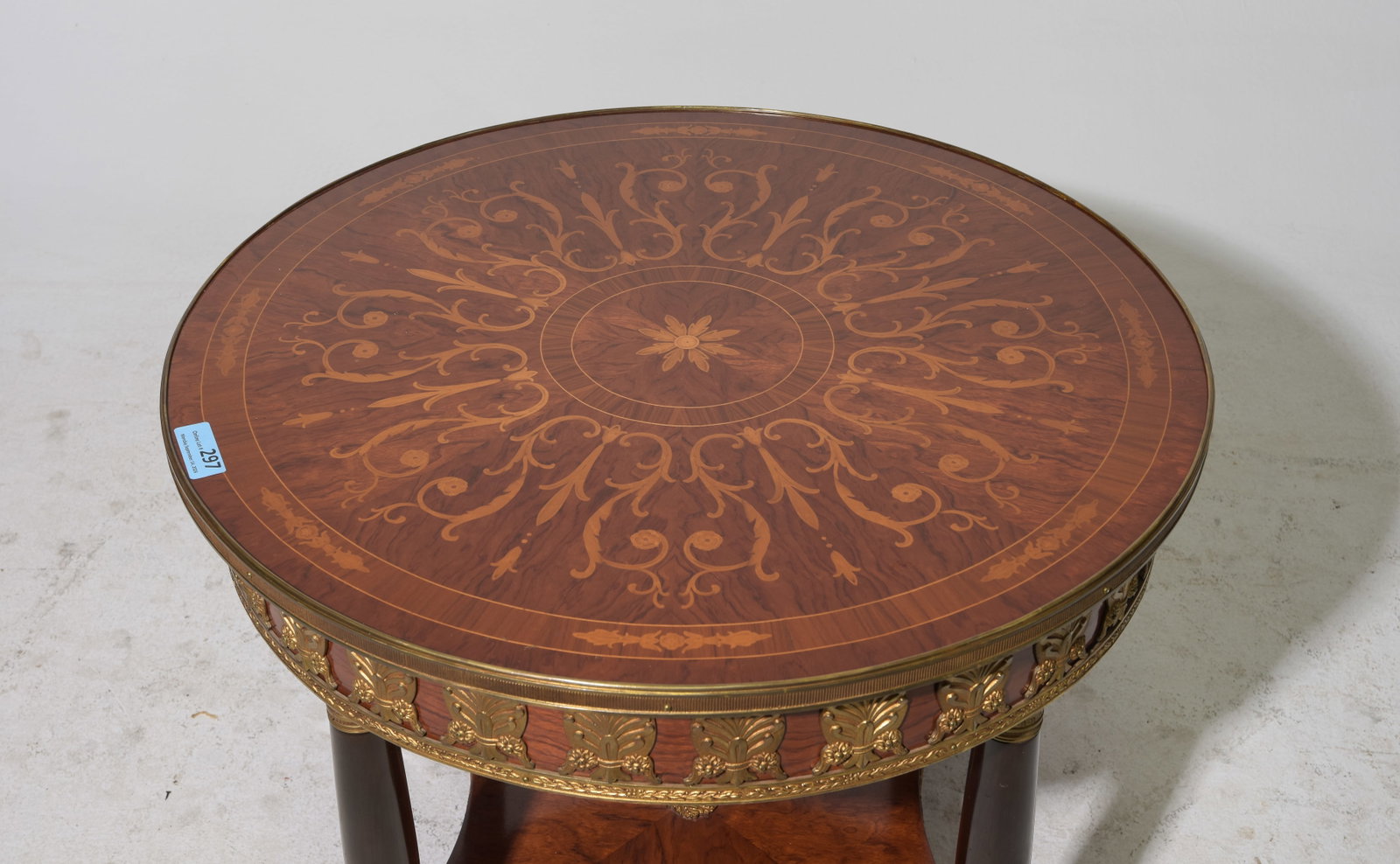French Empire Style Round Side Table - 2