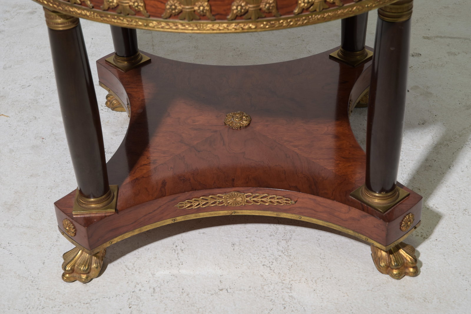 French Empire Style Round Side Table - 3