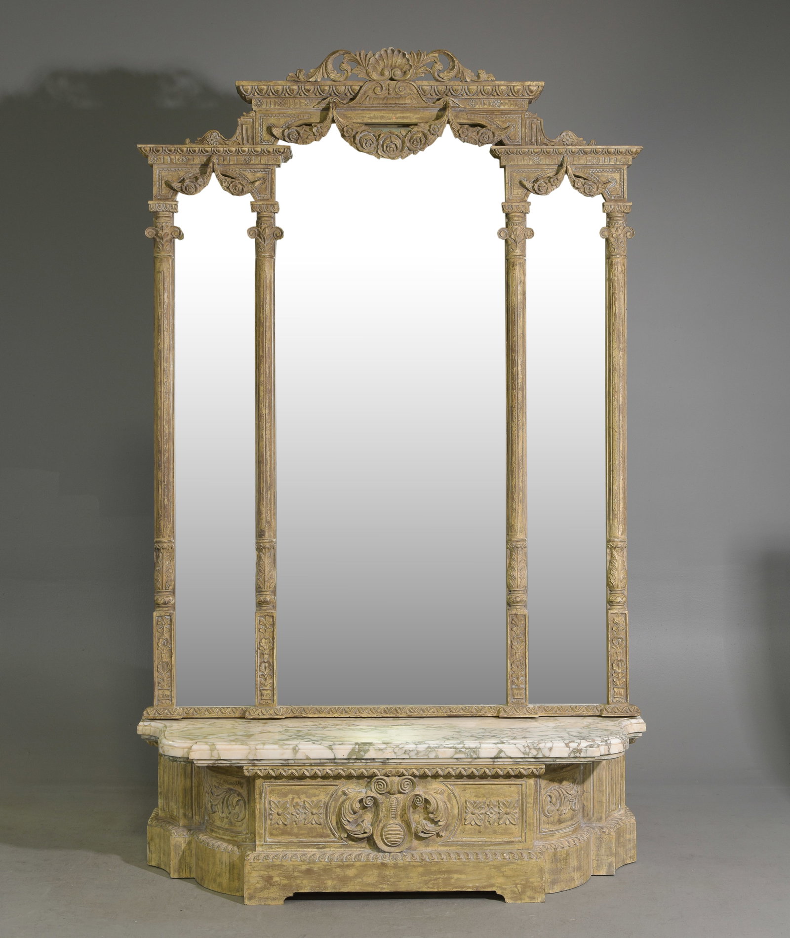 Dauphine Grand Pier Mirror with Marble Top Jardiniere Base (1 of 10)