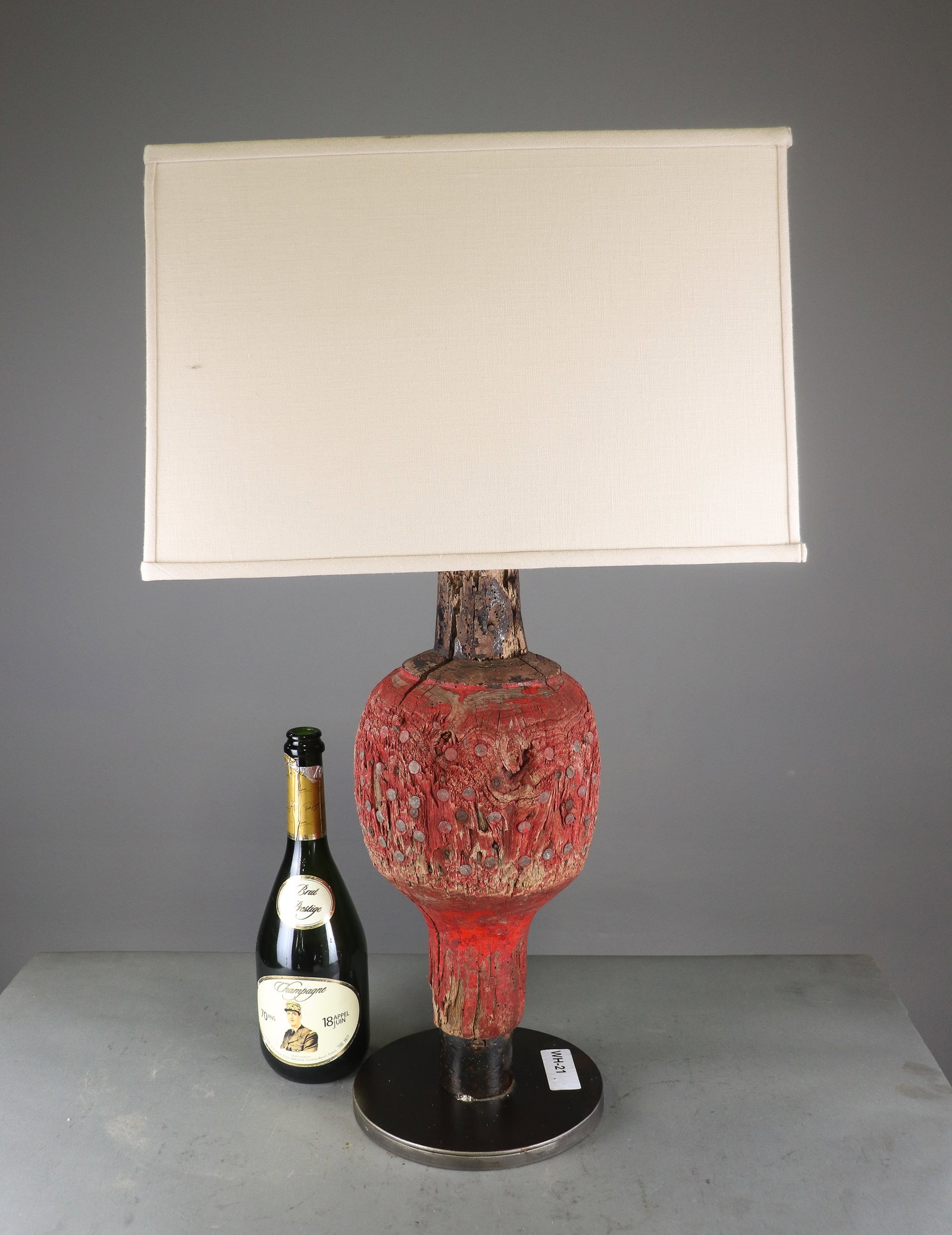 Rustic Painted Table Lamp: Rustic Painted Table Lamp - 29 in tall x 16.5 x 10.5