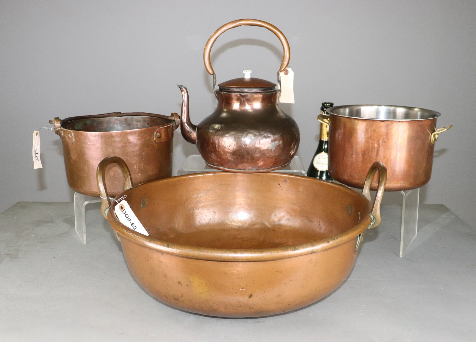 4 Assorted Copper Coffee Pot, Jam Pan & Pots (1 of 3)