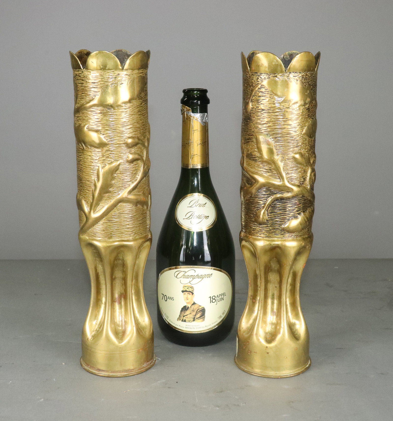 2 Brass Trench Art Vases (1 of 3)
