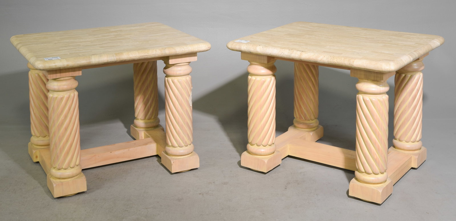 2 Contemporary Tessellated Stone Top End Tables (1 of 4)