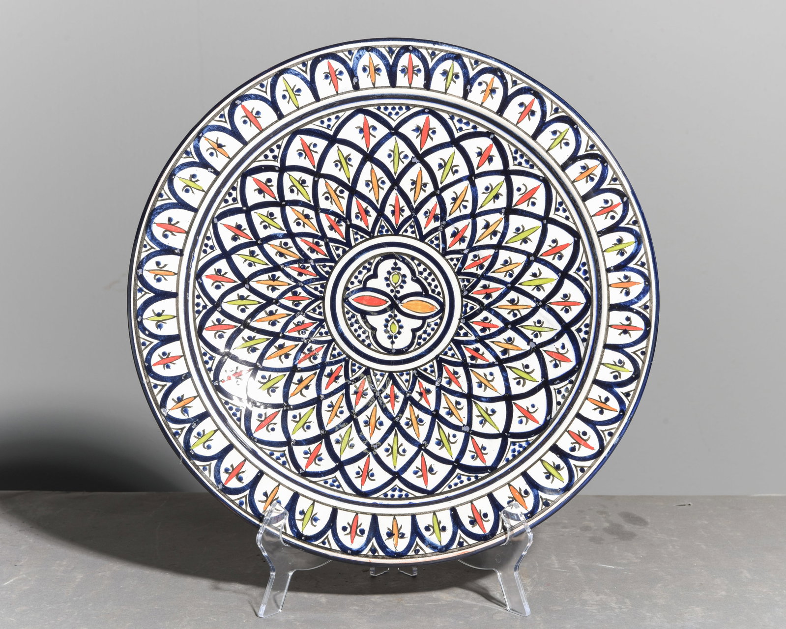 Hand Painted Moroccan Charger / Center Bowl #1 (1 of 4)