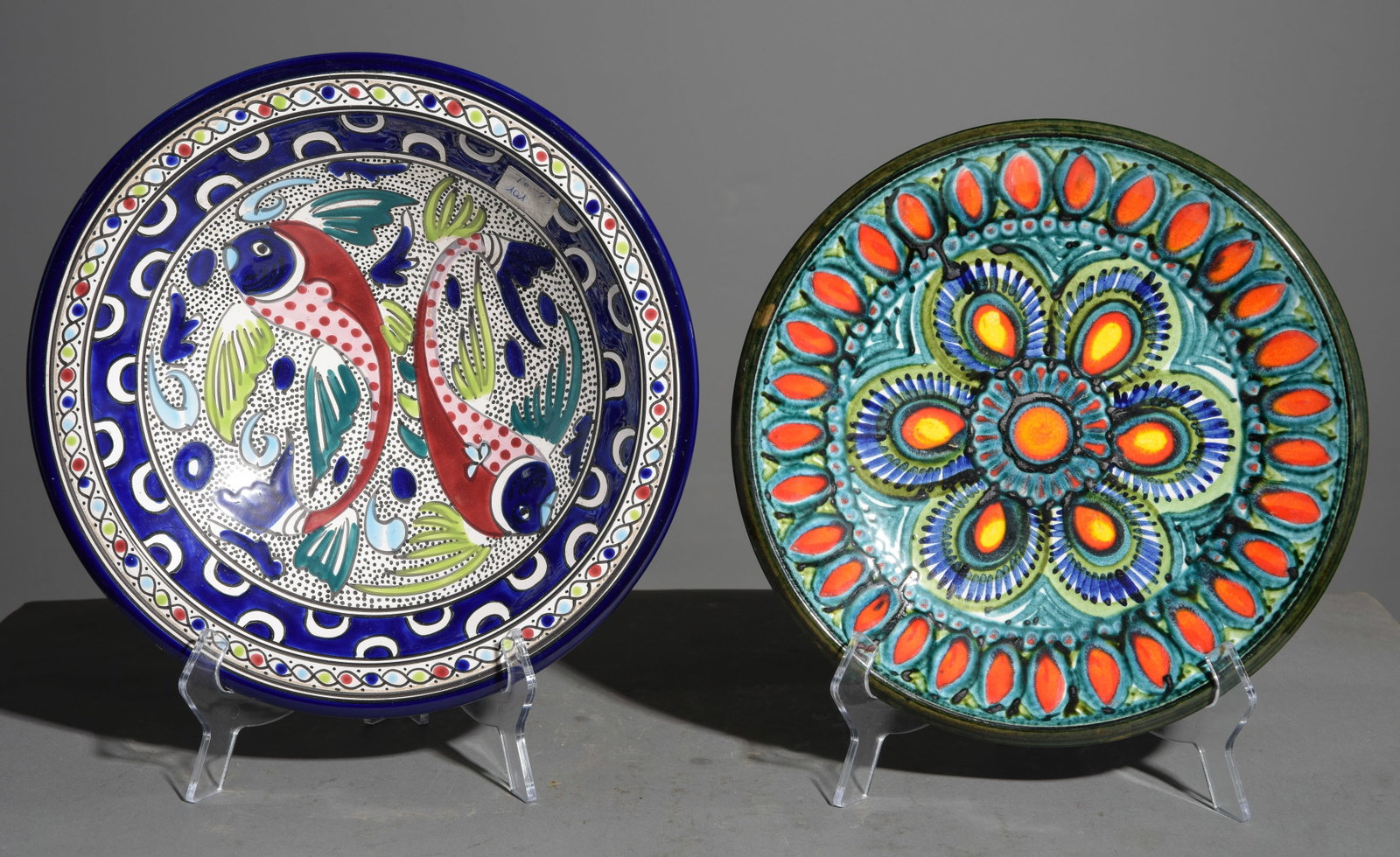 2pcs - Hand Painted Italian Bowl & Charger (1 of 4)