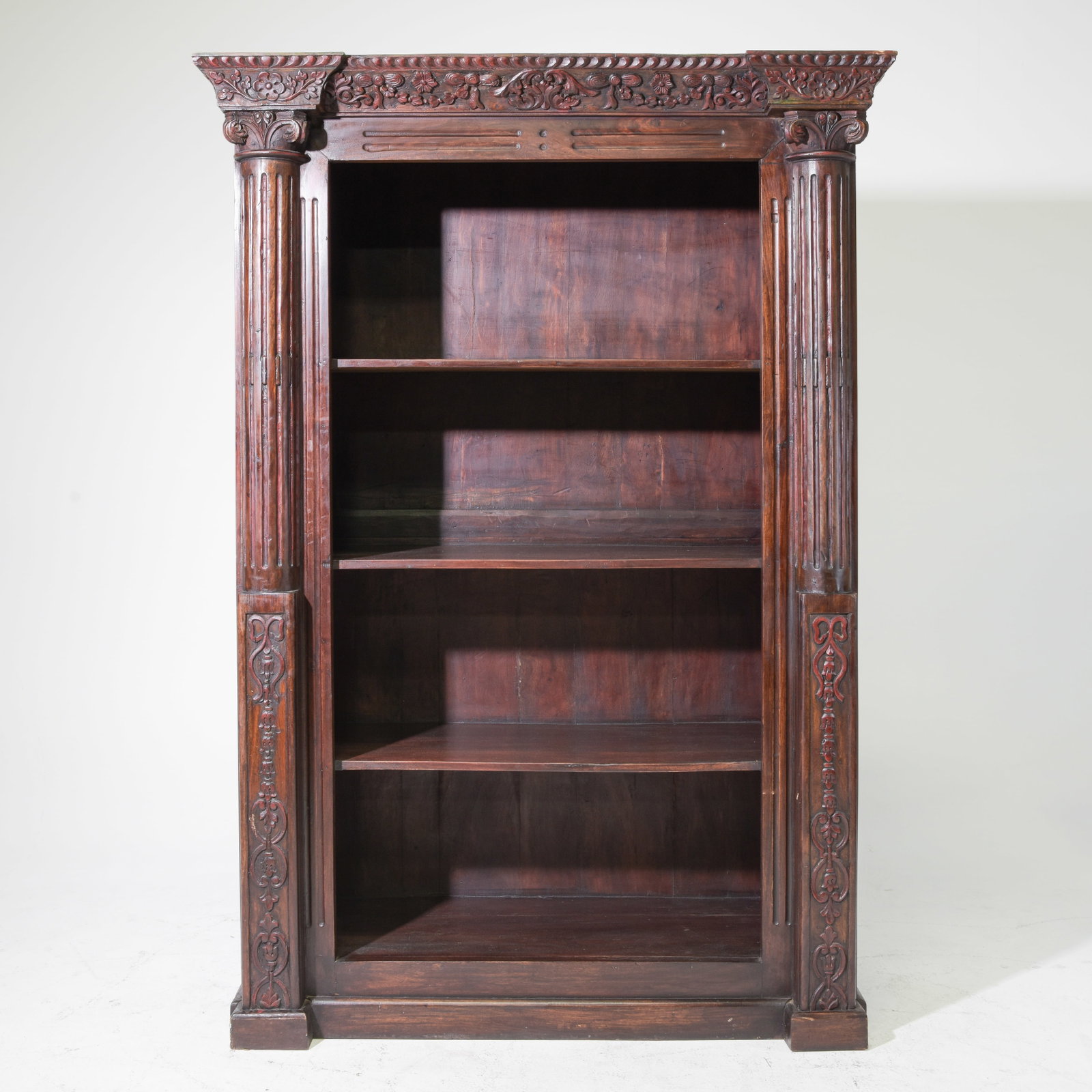 Italian Style Open Bookshelf with Column Accent: Italian Style Open Bookshelf with Column Accent - 78.5 in tall x 54.5 x 22.5