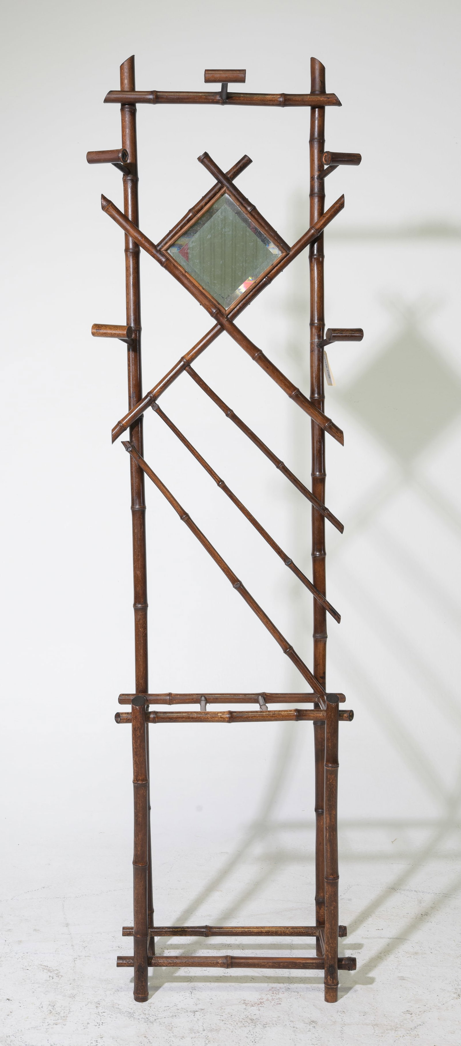 Bamboo Mirror Back Hall Stand (1 of 4)