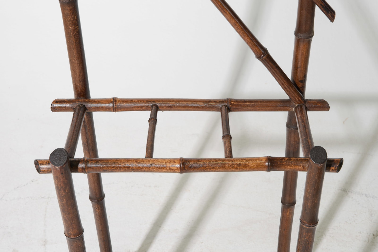 Bamboo Mirror Back Hall Stand - 2