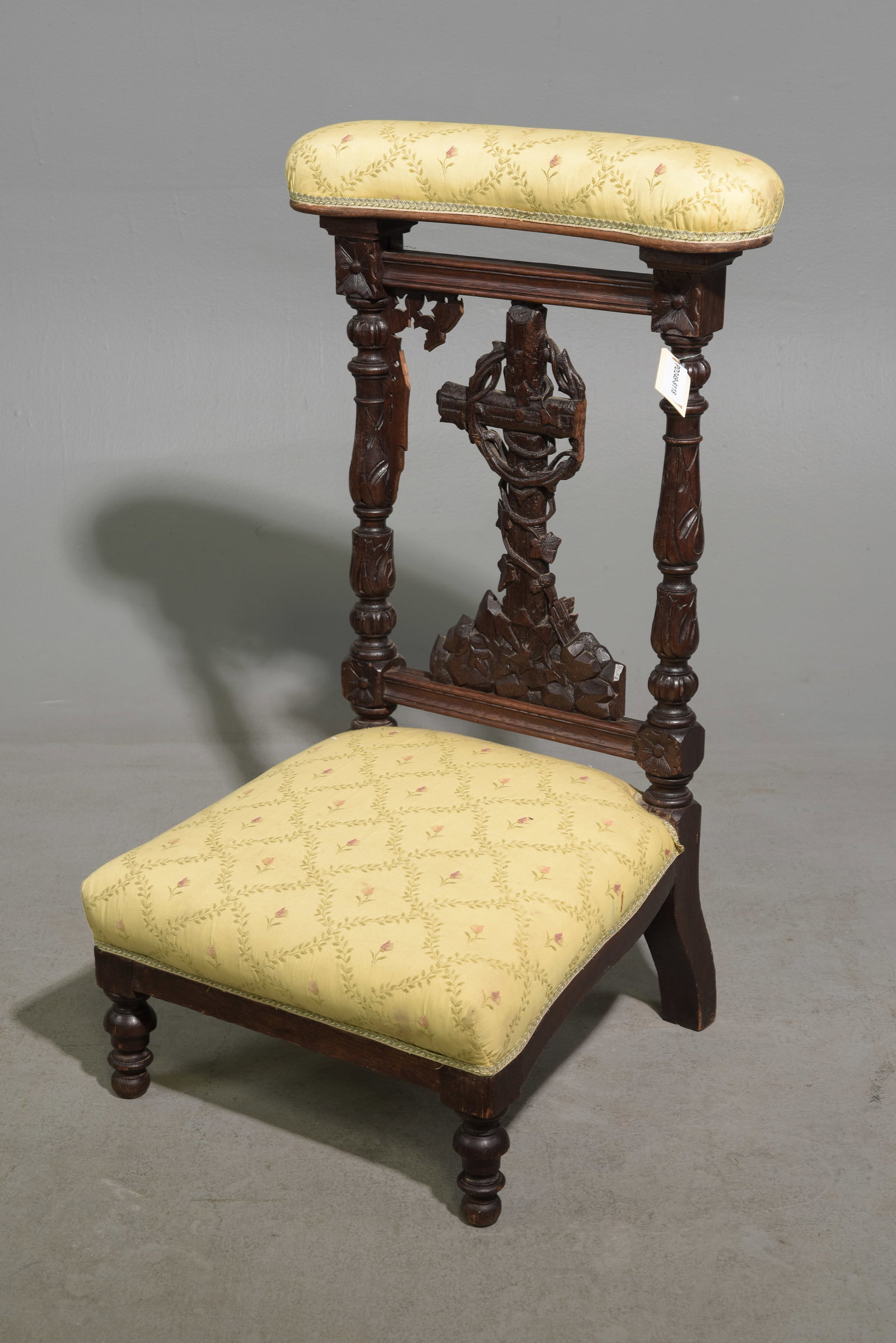 Napoleon III Style Kneeler / Prie Dieu #2: French Napoleon III Style Kneeler / Prie Dieu - 36 in tall x 19 x 20