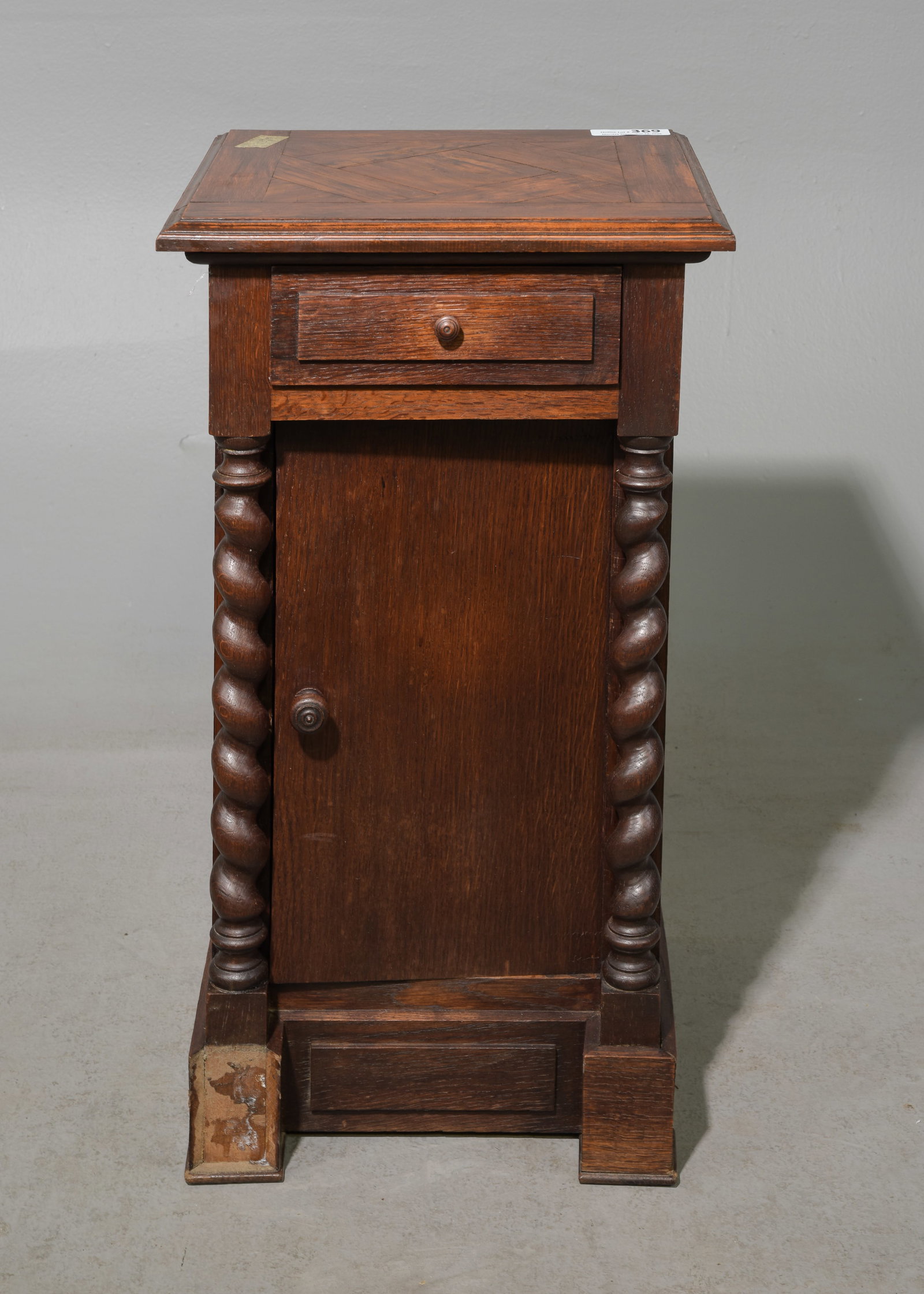 Louis XIII Style French Twist Nightstand: French Louis XIII Style French Twist Nightstand / Occasional Cabinet - 29 in tall x 16 x 14.5