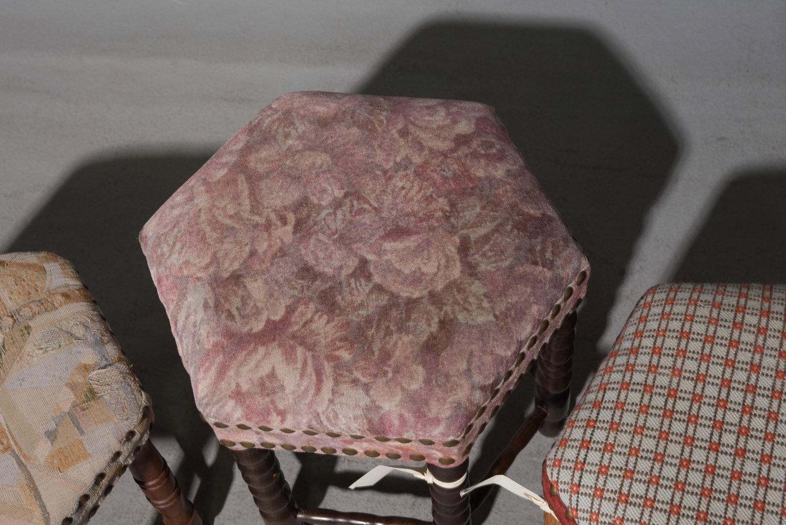 5 Assorted Danish Upholstered Stools - 4