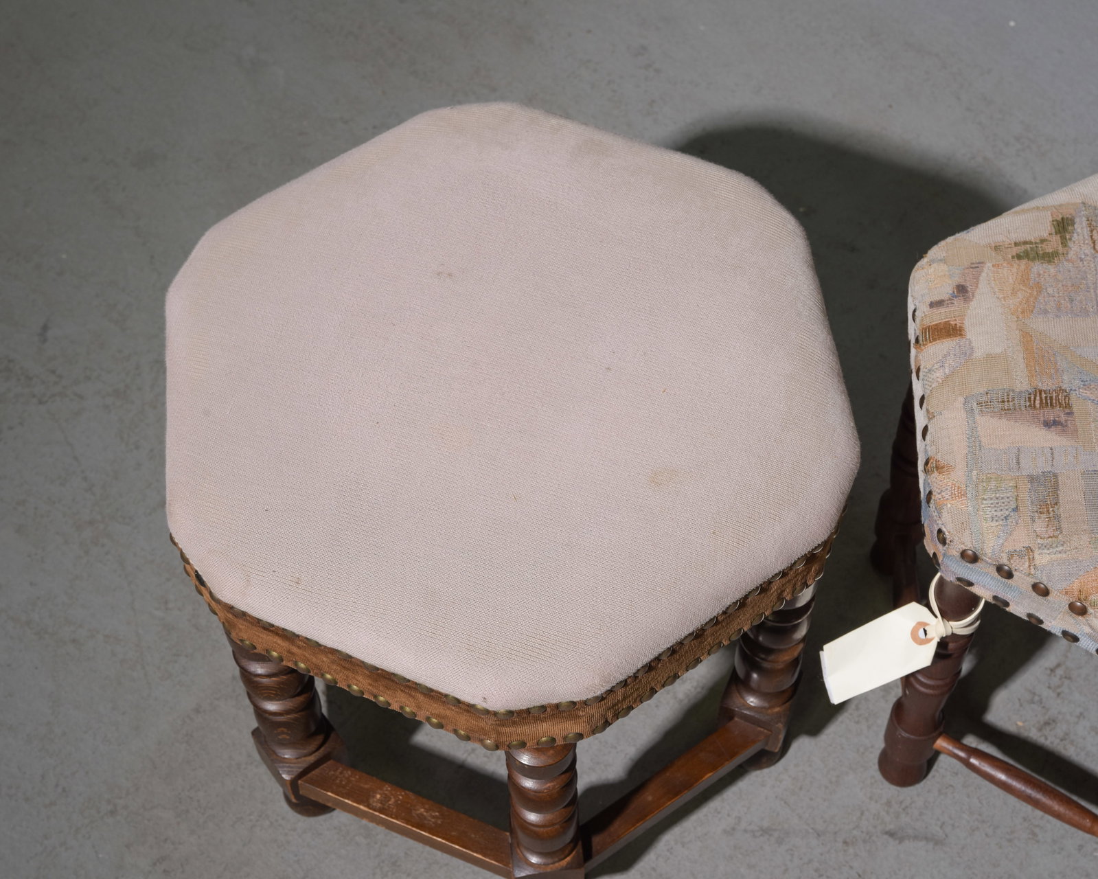 5 Assorted Danish Upholstered Stools - 6