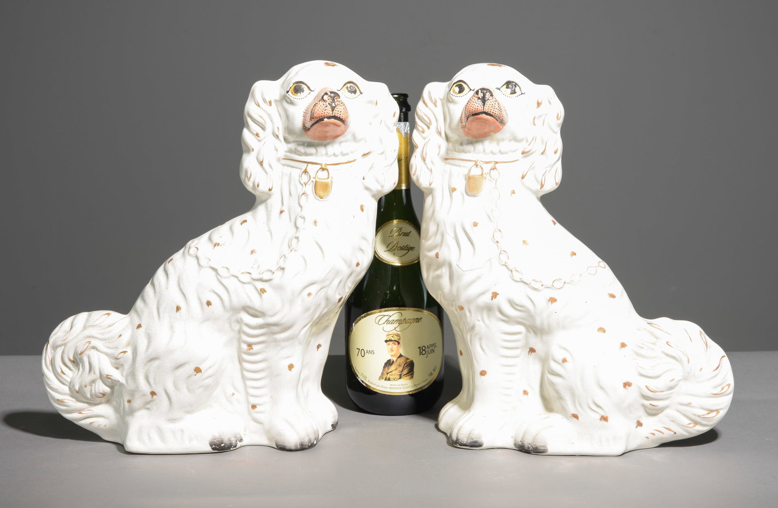 King Charles Pair of Staffordshire Dogs (1 of 3)
