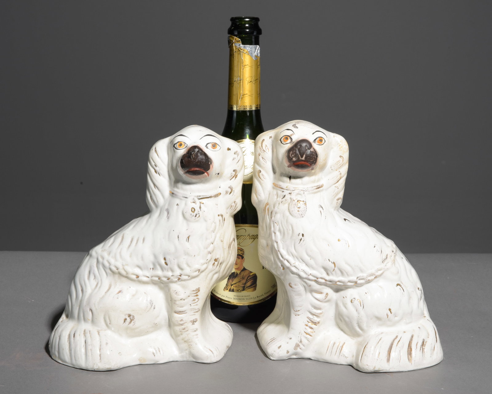 King Charles Pair of Small Staffordshire Dogs #2 (1 of 3)