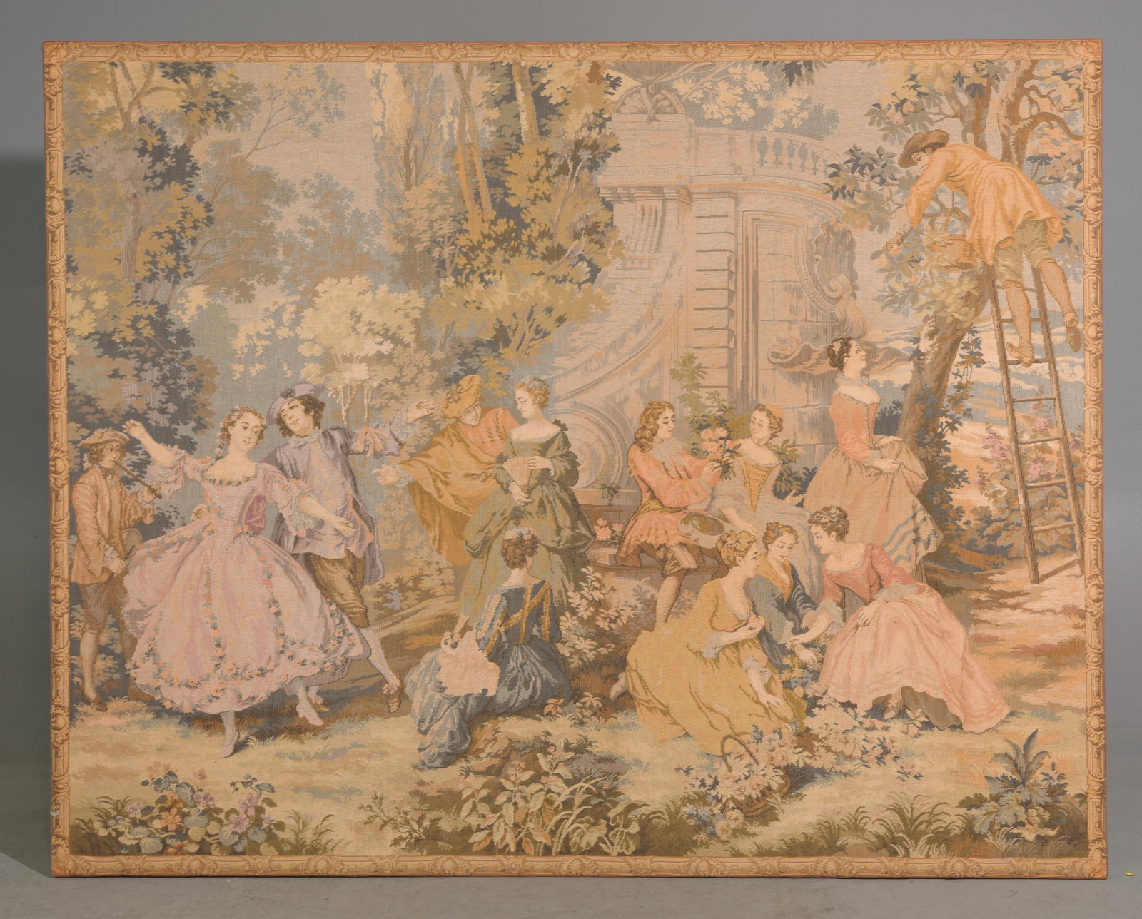 French Large Courtship Needlepoint Tapestry (1 of 4)