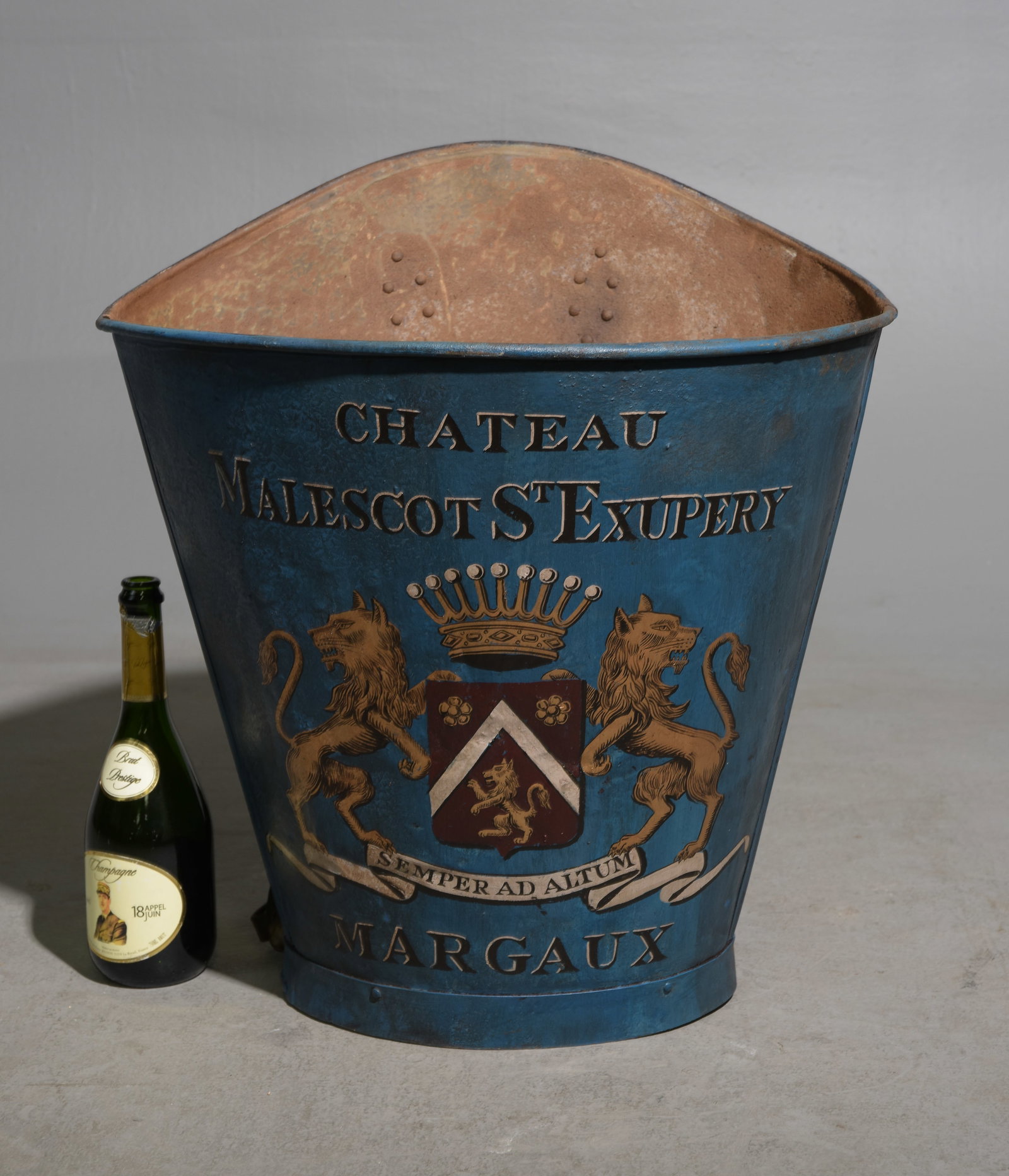 Chateau Malescot S'Exupery Painted Grape Hod: Chateau Malescot S'Exupery Painted Grape Hod - 24 in tall x 22 x 18.5
