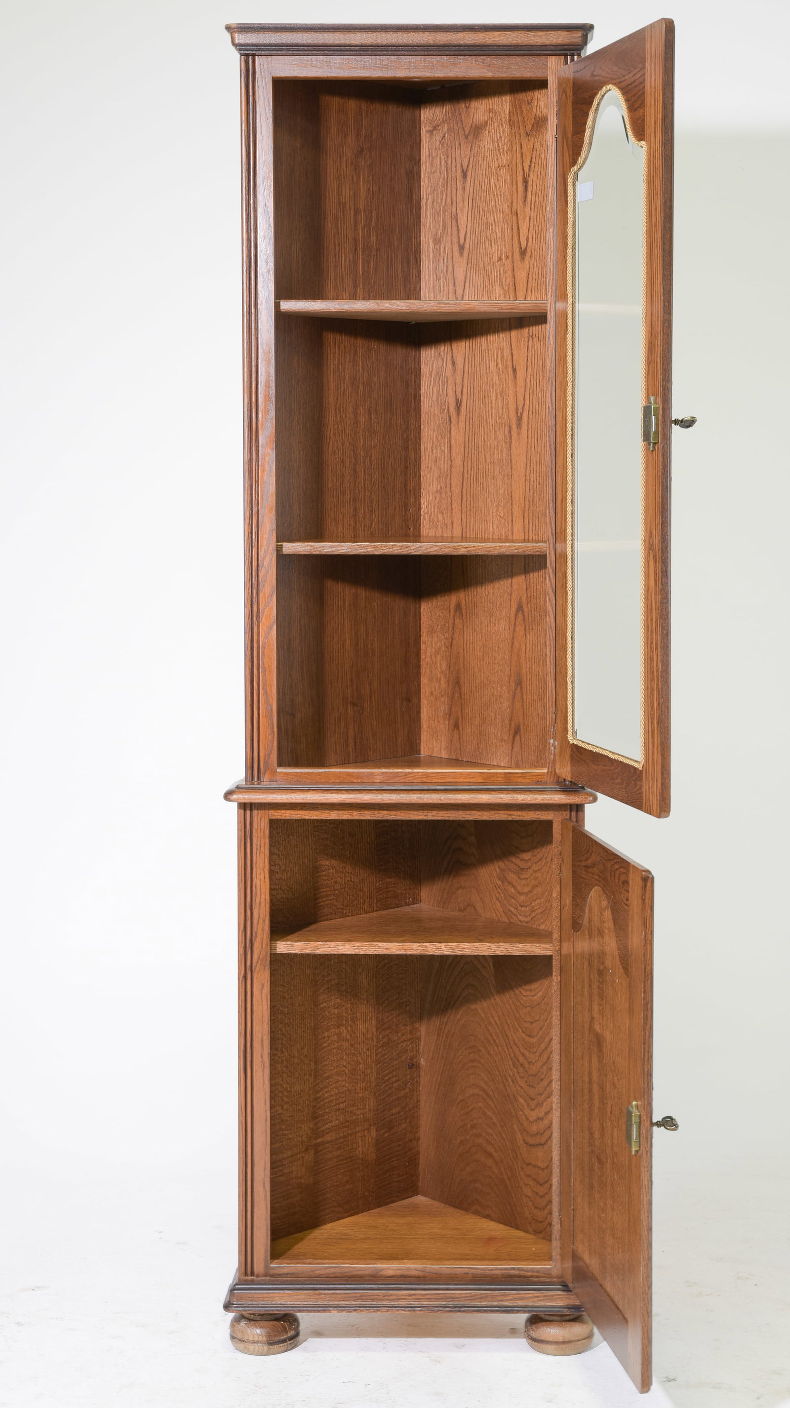 French Oak Corner Cabinet - 2