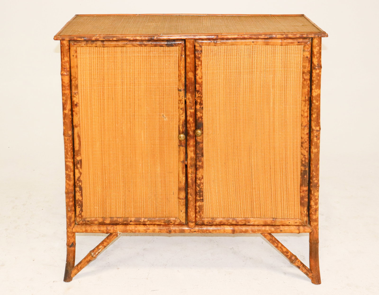 Bamboo & Ratan Double Door Cabinet (1 of 8)