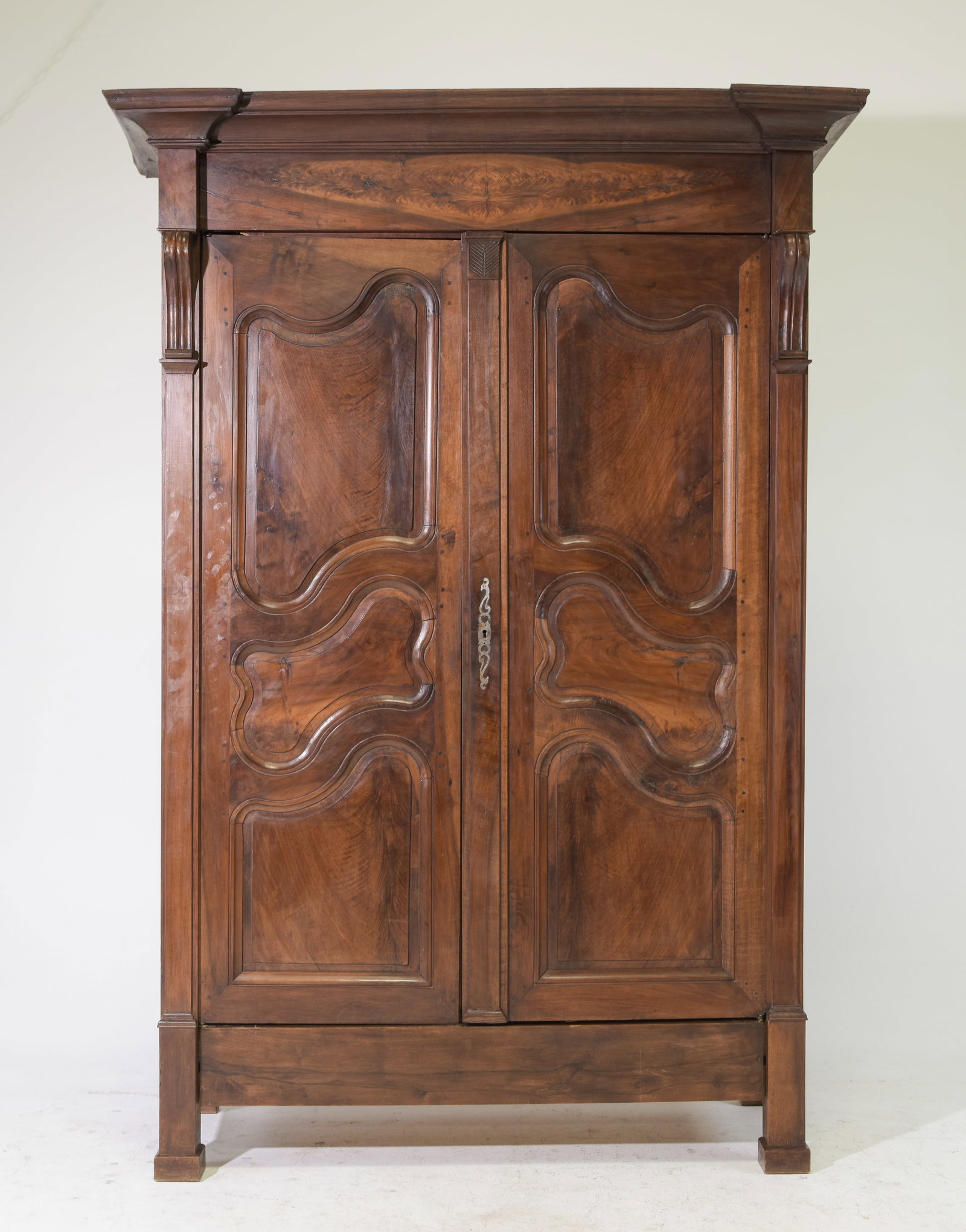 French Large Double Door Walnut Armoire (1 of 9)
