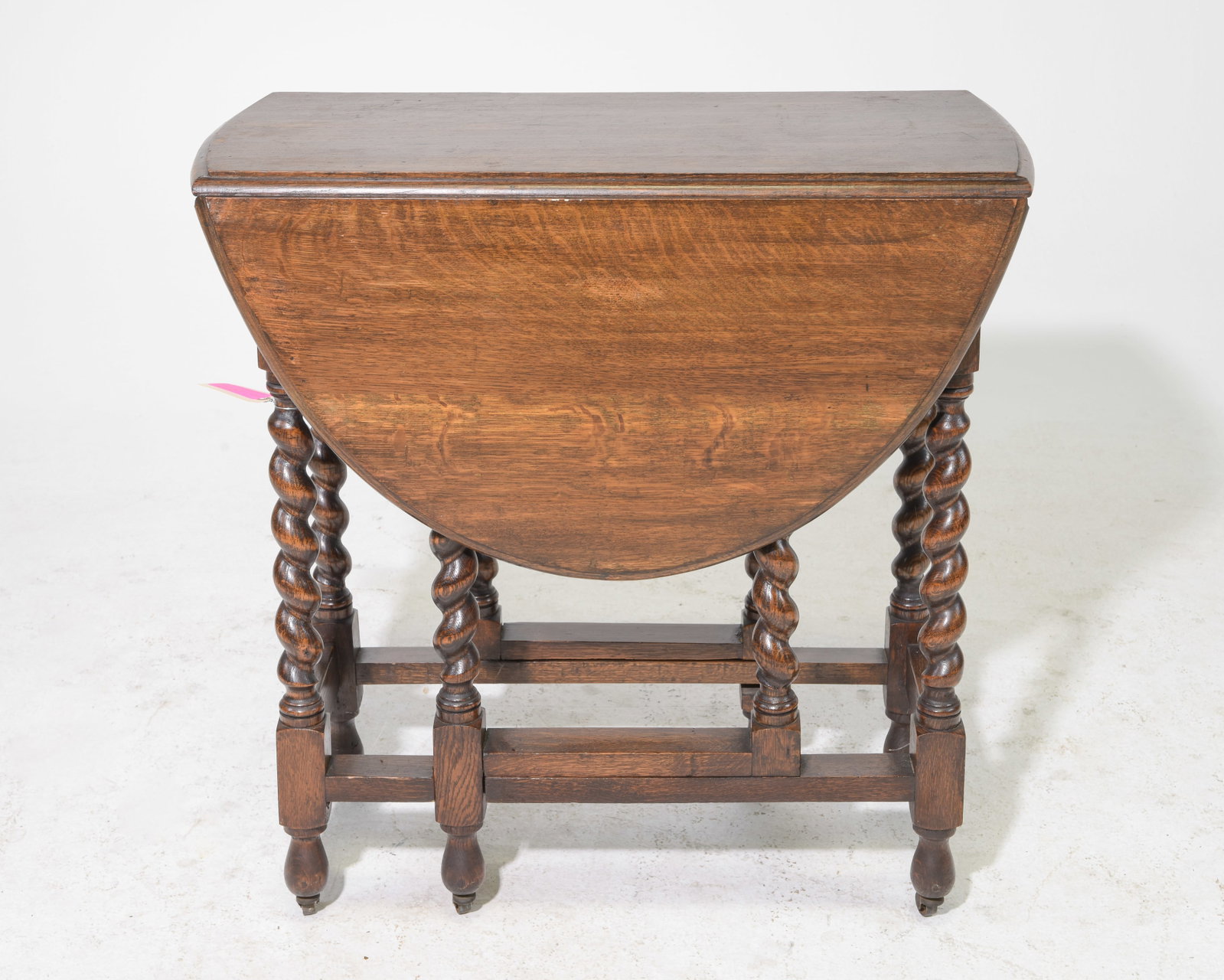 British Oak Barley Twist Drop Leaf Table (1 of 5)