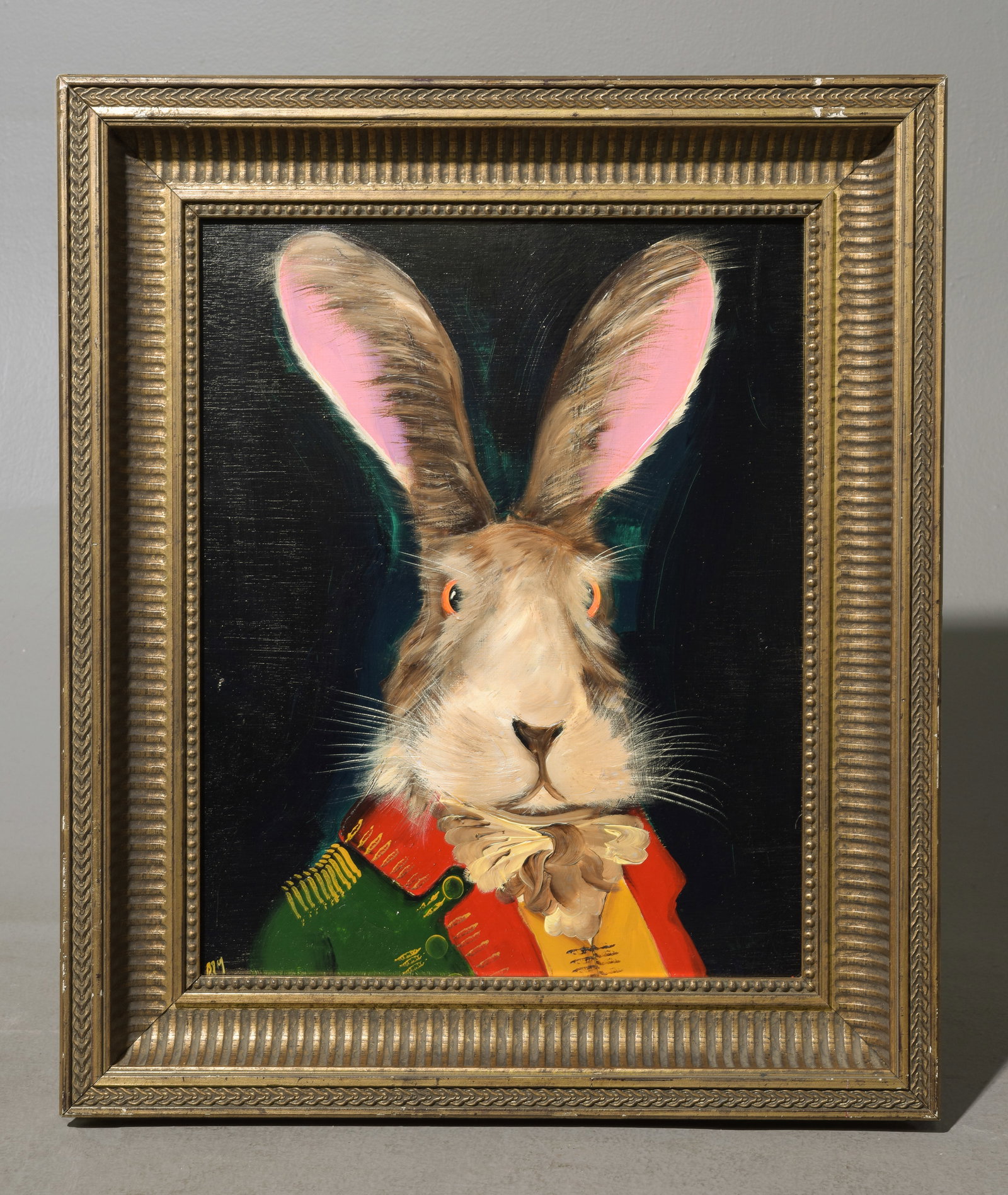 Gold Framed Small Debonair Hare Portrait (1 of 4)