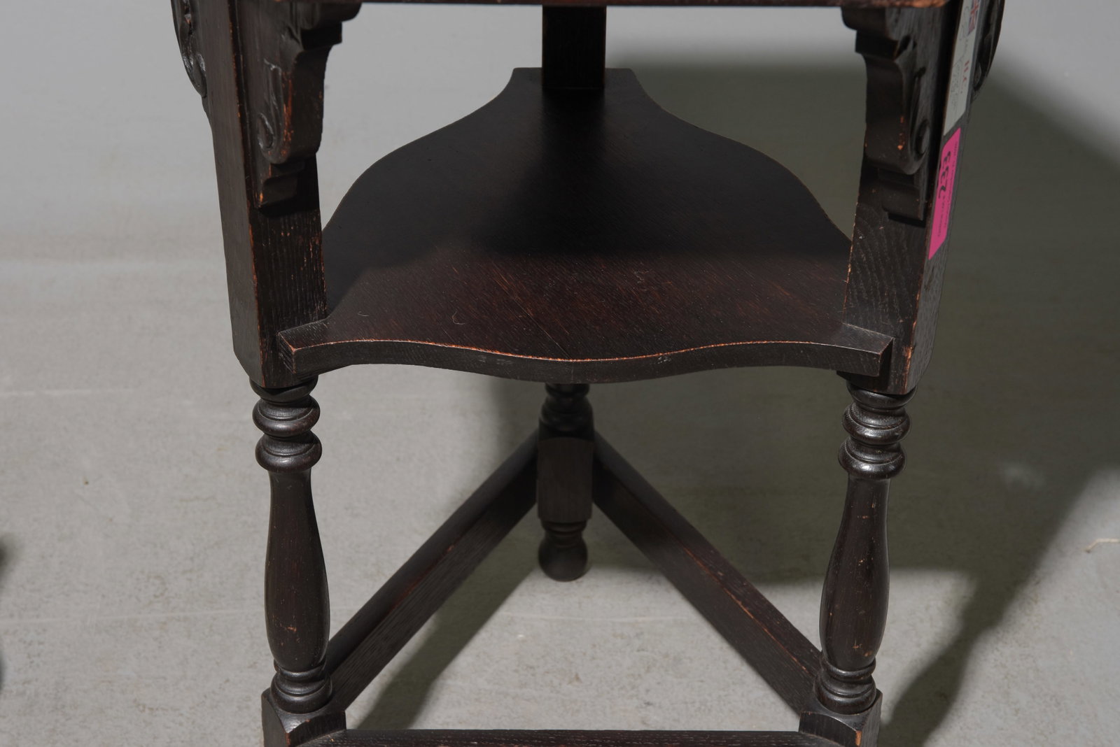 British Carved Oak Hexagonal Table - 4