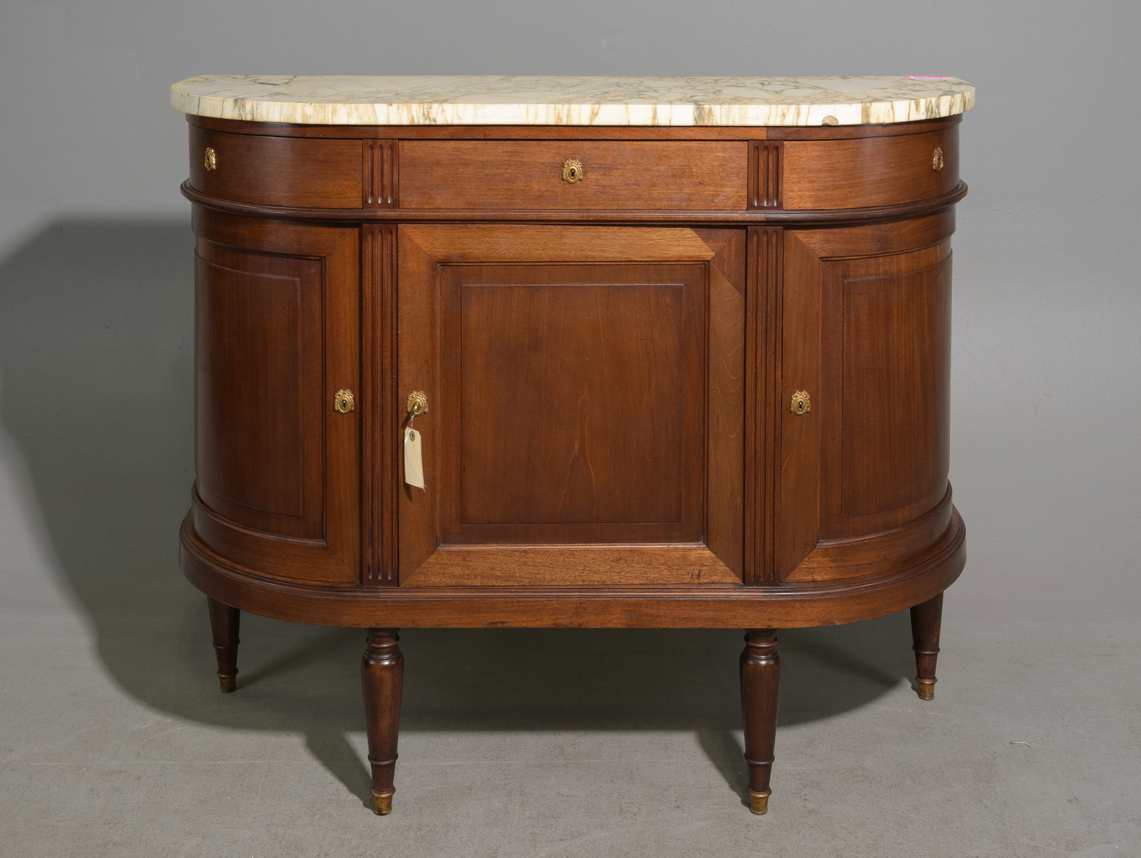 Louis XVI Style Marble Top Mahogany Buffet (1 of 7)