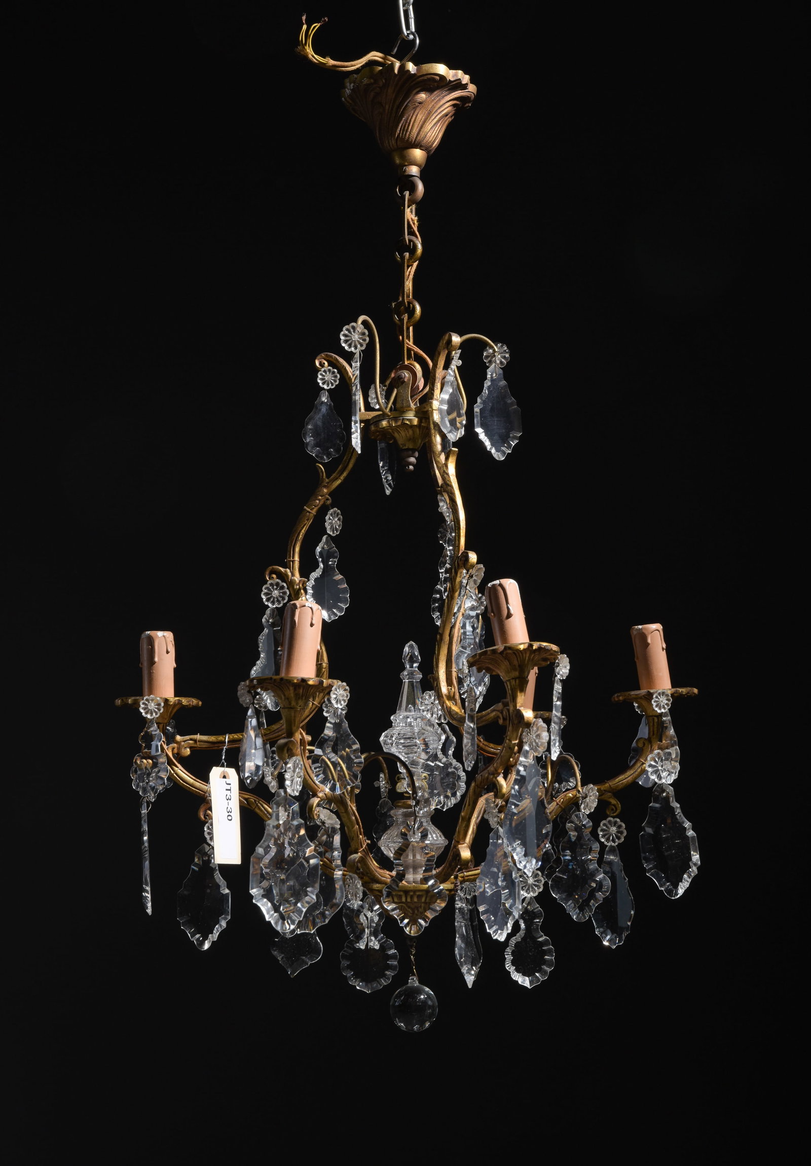 Louis XV Style Gilded Bronze / Metal Chandelier (1 of 5)