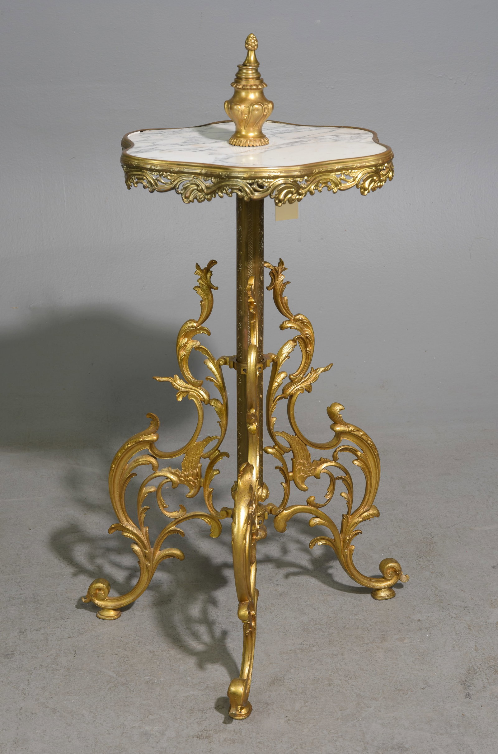 French Gilded White Marble Top Gueridon / Table (1 of 4)