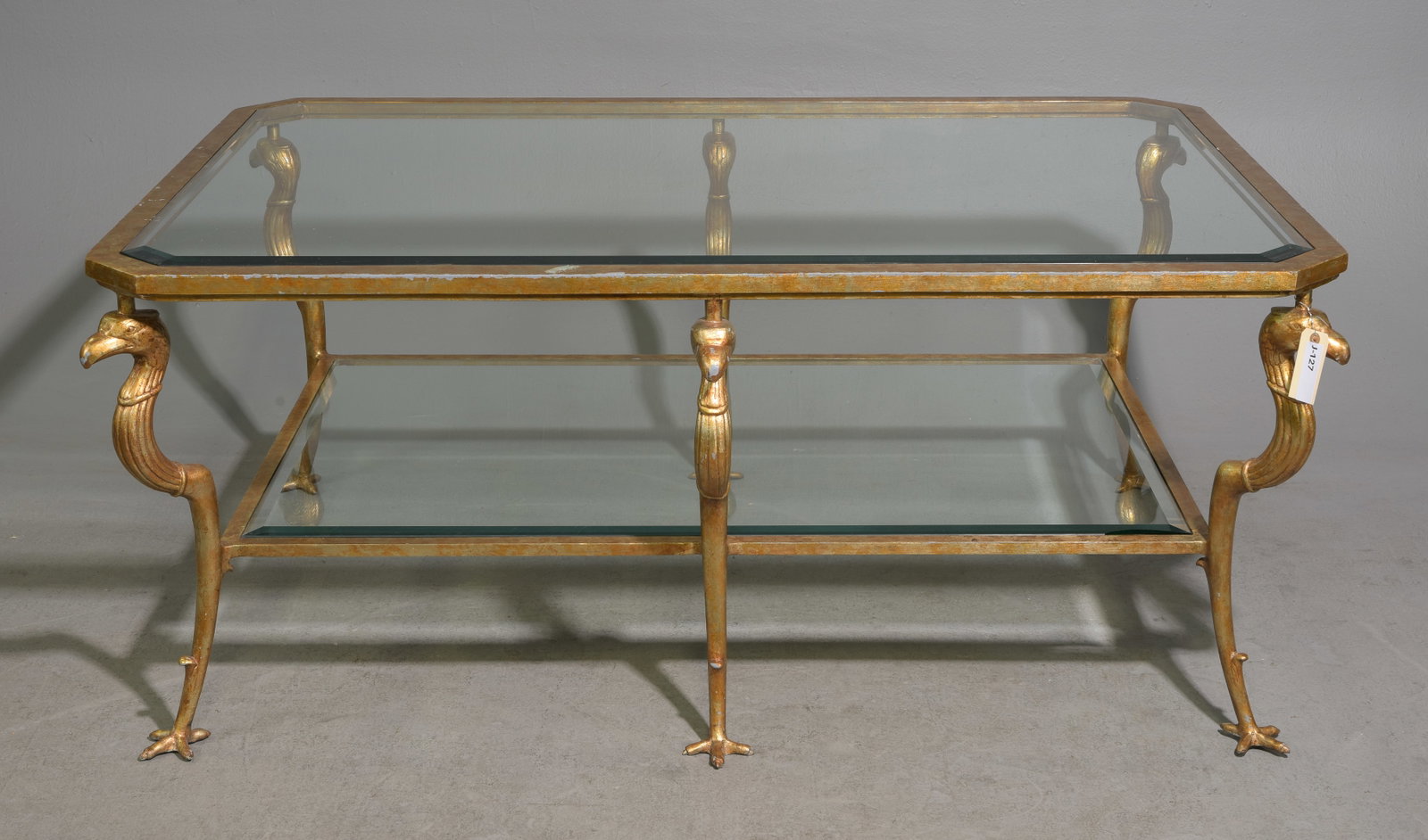 Empire Style Large Two Tier Glass Coffee Table (1 of 6)