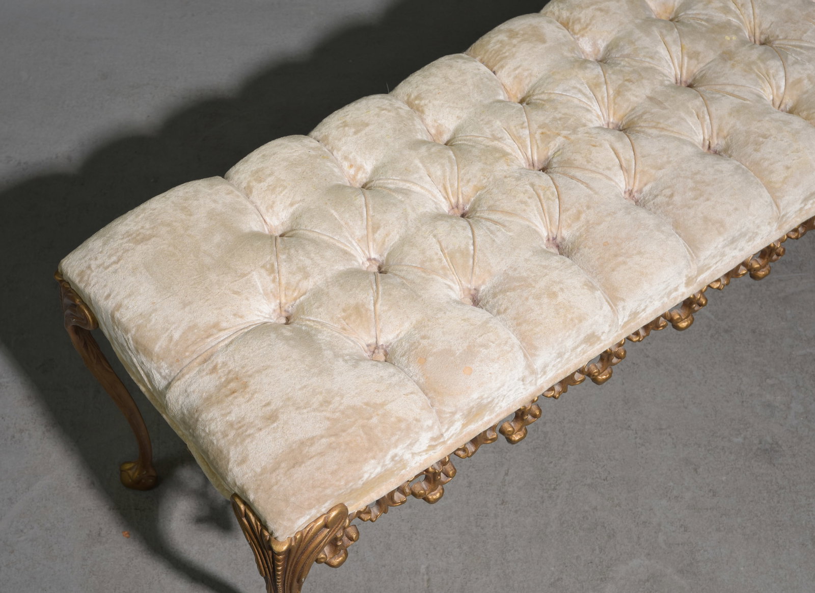 French Style Button Tufted Upholstered Bench - 2