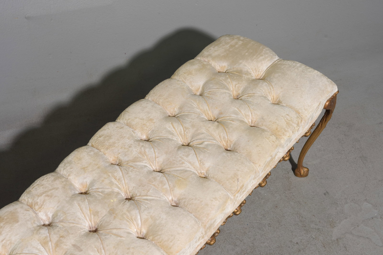 French Style Button Tufted Upholstered Bench - 3
