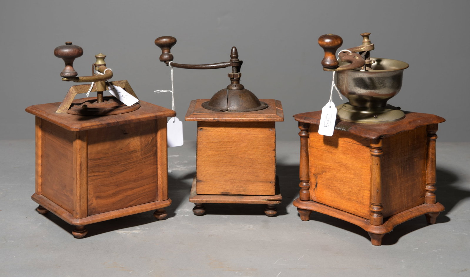 Three French Coffee / Bean Grinders - 5