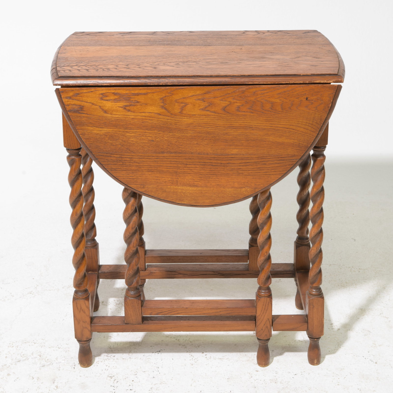 British Oak Barley Twist Drop Leaf Table (1 of 3)