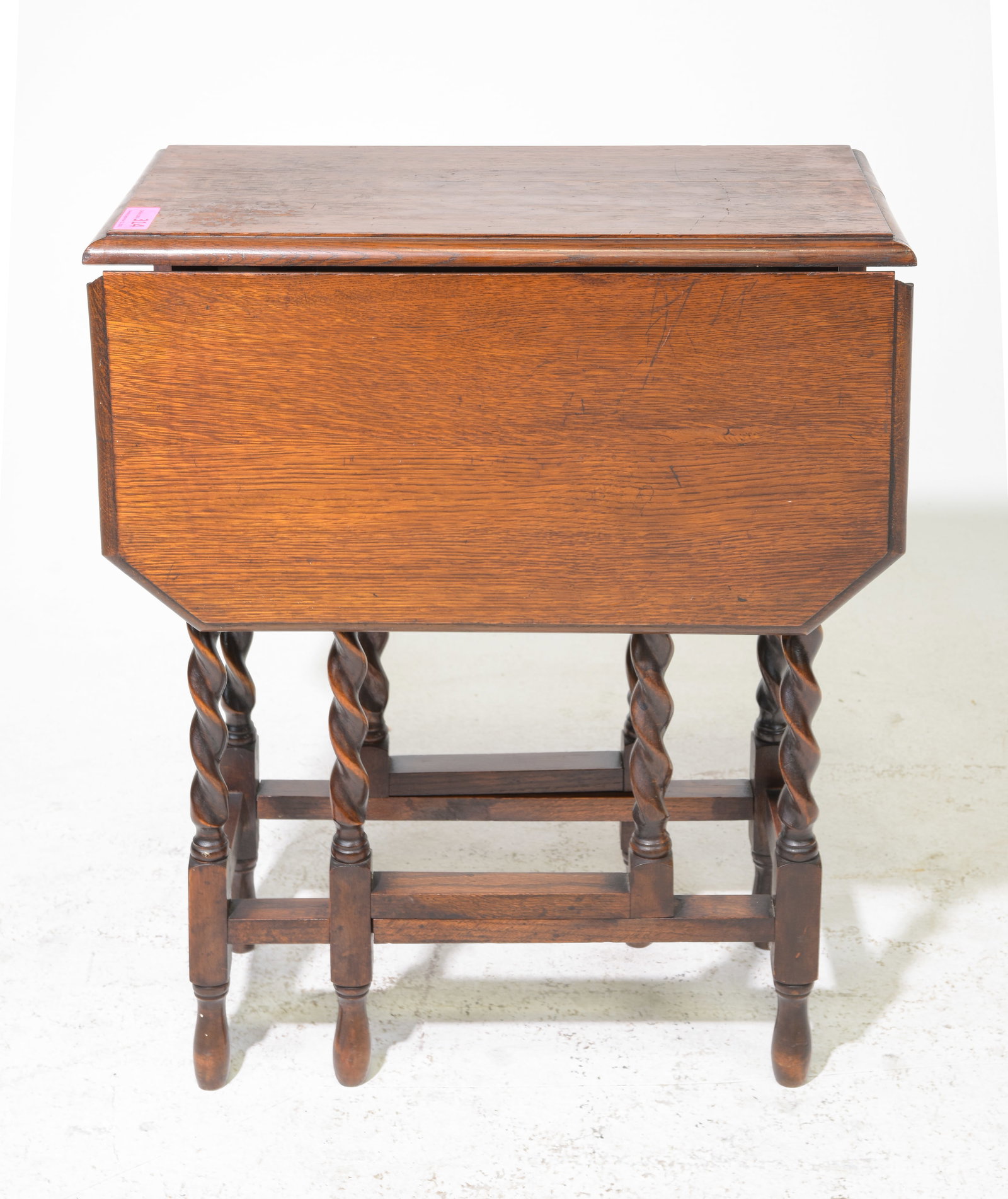 British Oak Barley Twist Drop Leaf Table (1 of 3)