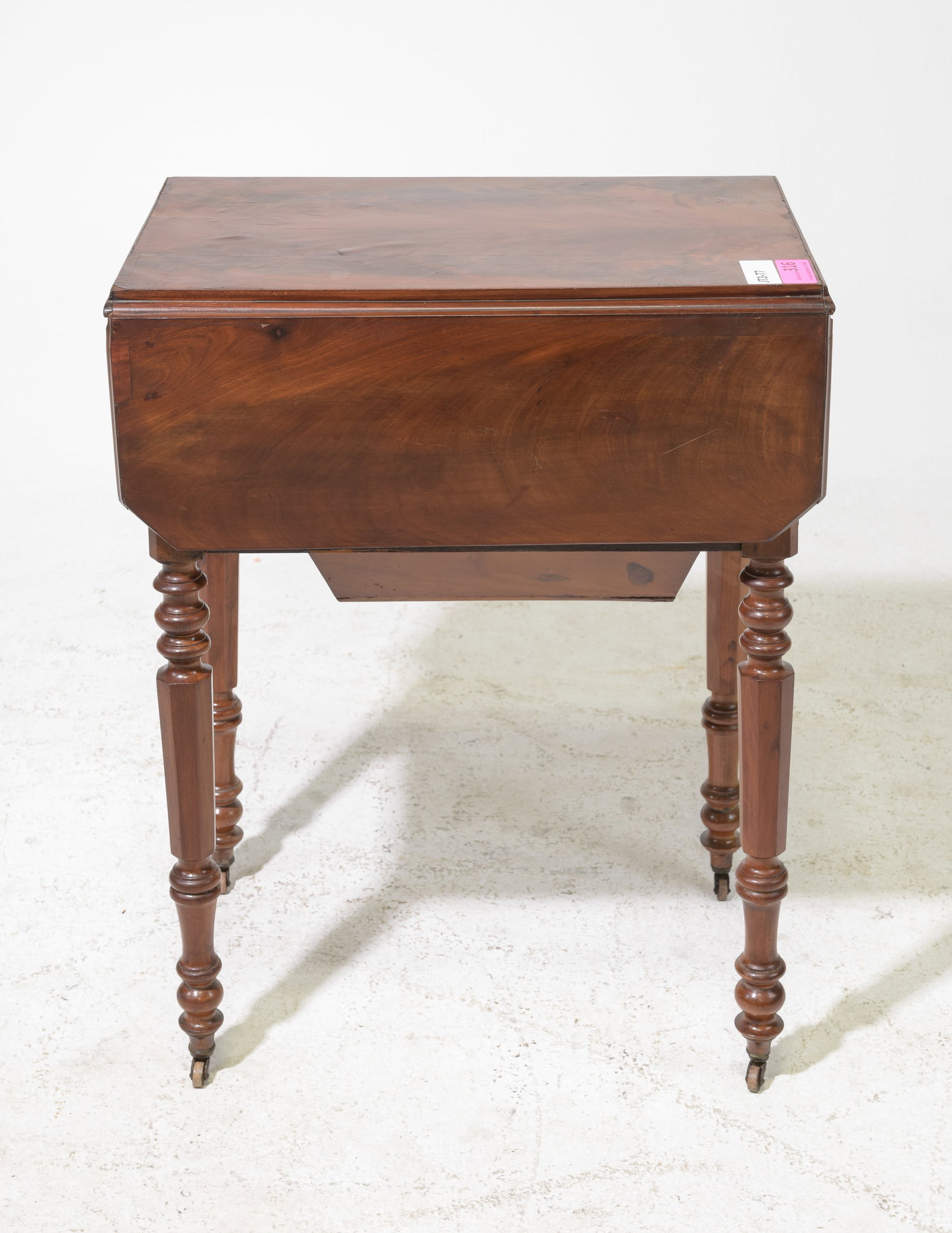 French Mahogany Drop Sided Sewing Table (1 of 4)