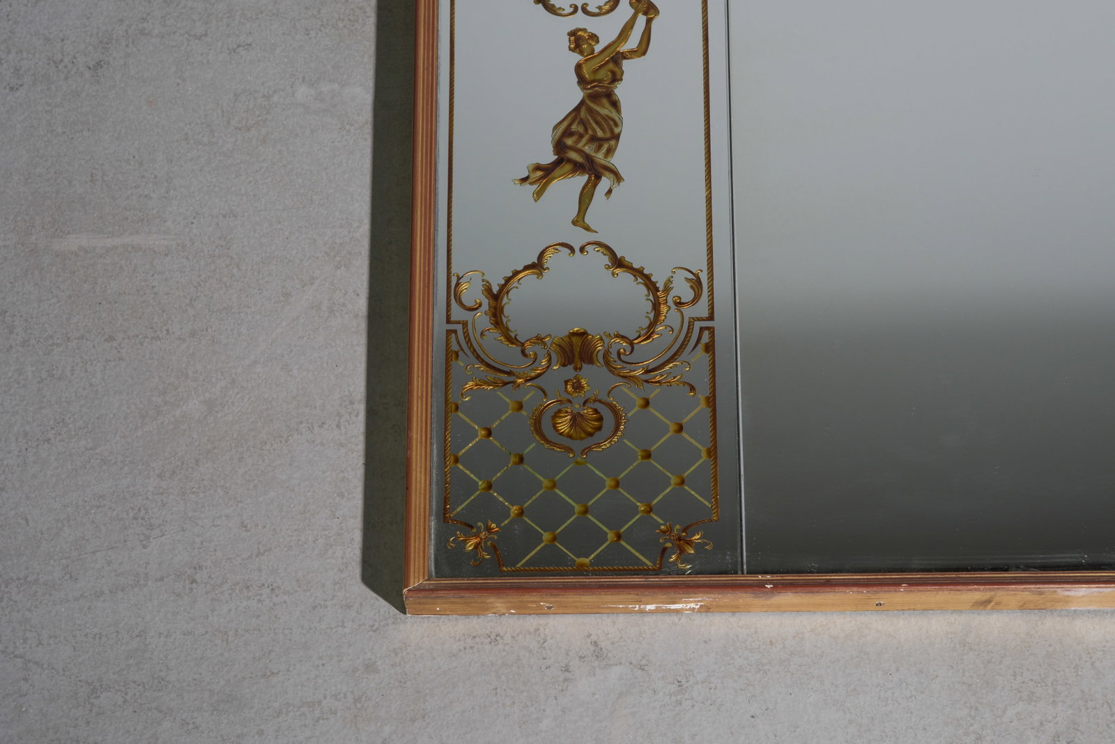 French Large Gold Framed Mirror - 2