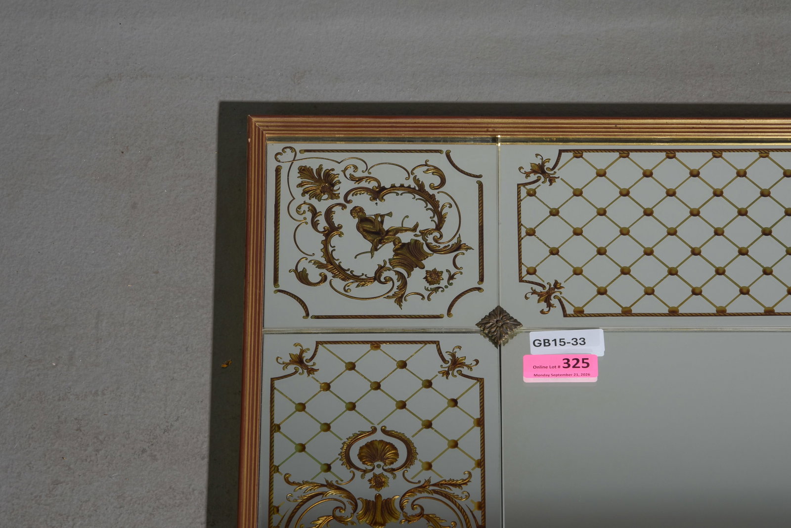 French Large Gold Framed Mirror - 3