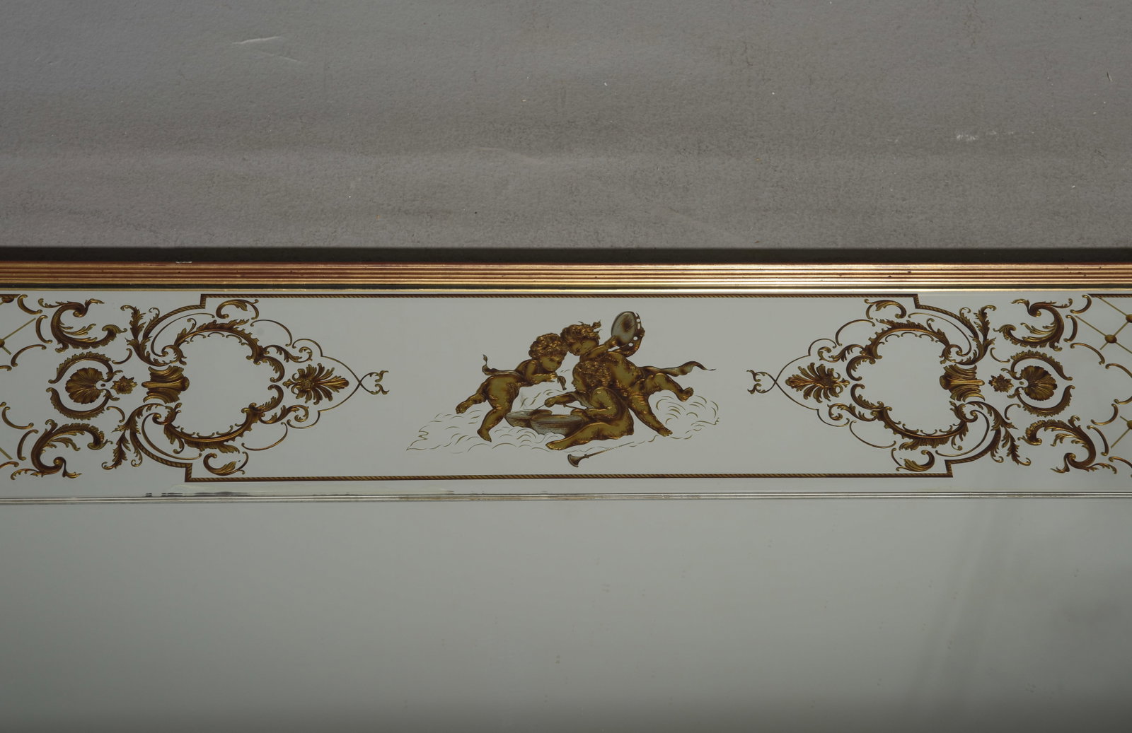 French Large Gold Framed Mirror - 4