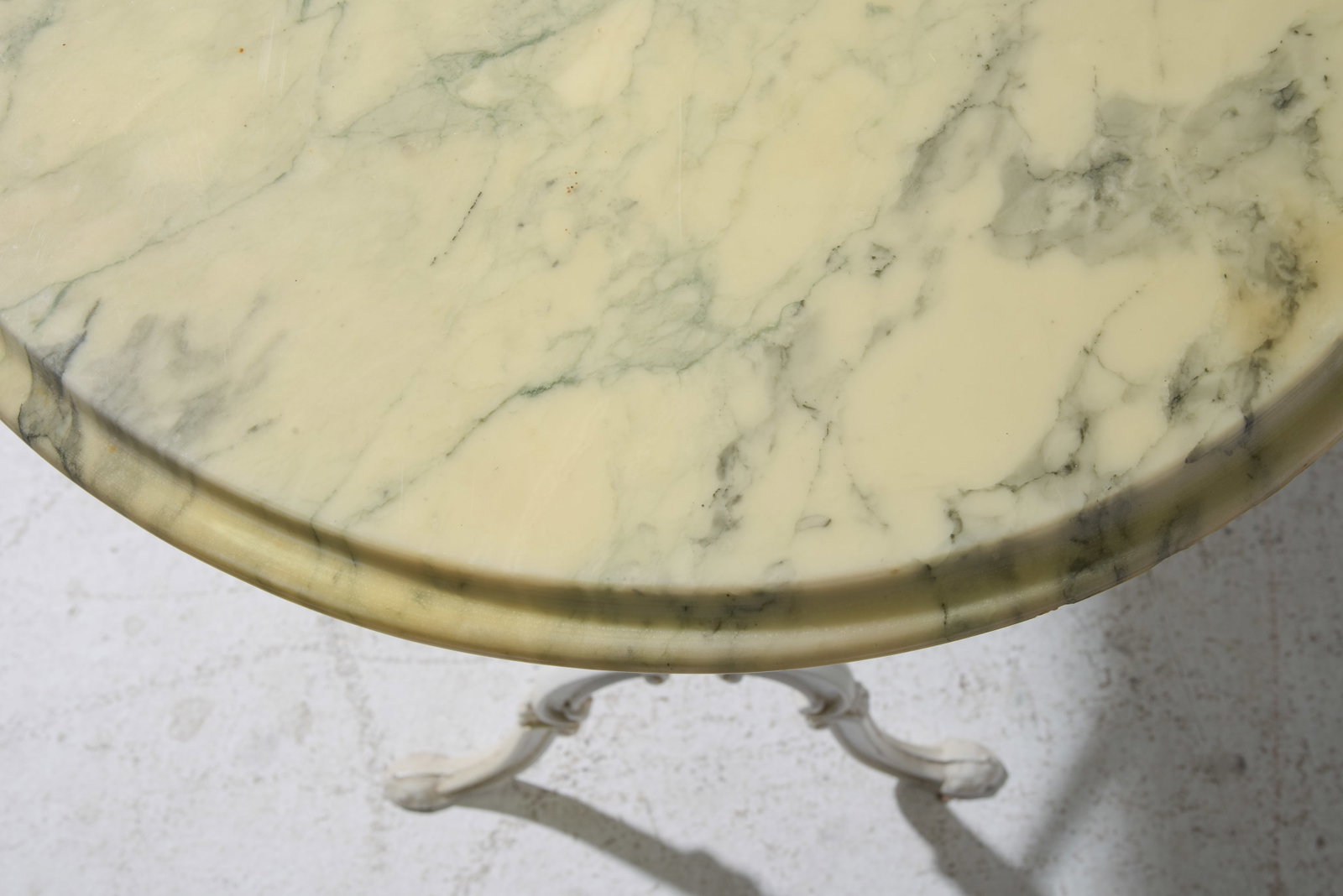 French Oval Marble Top Bistro Table - 4