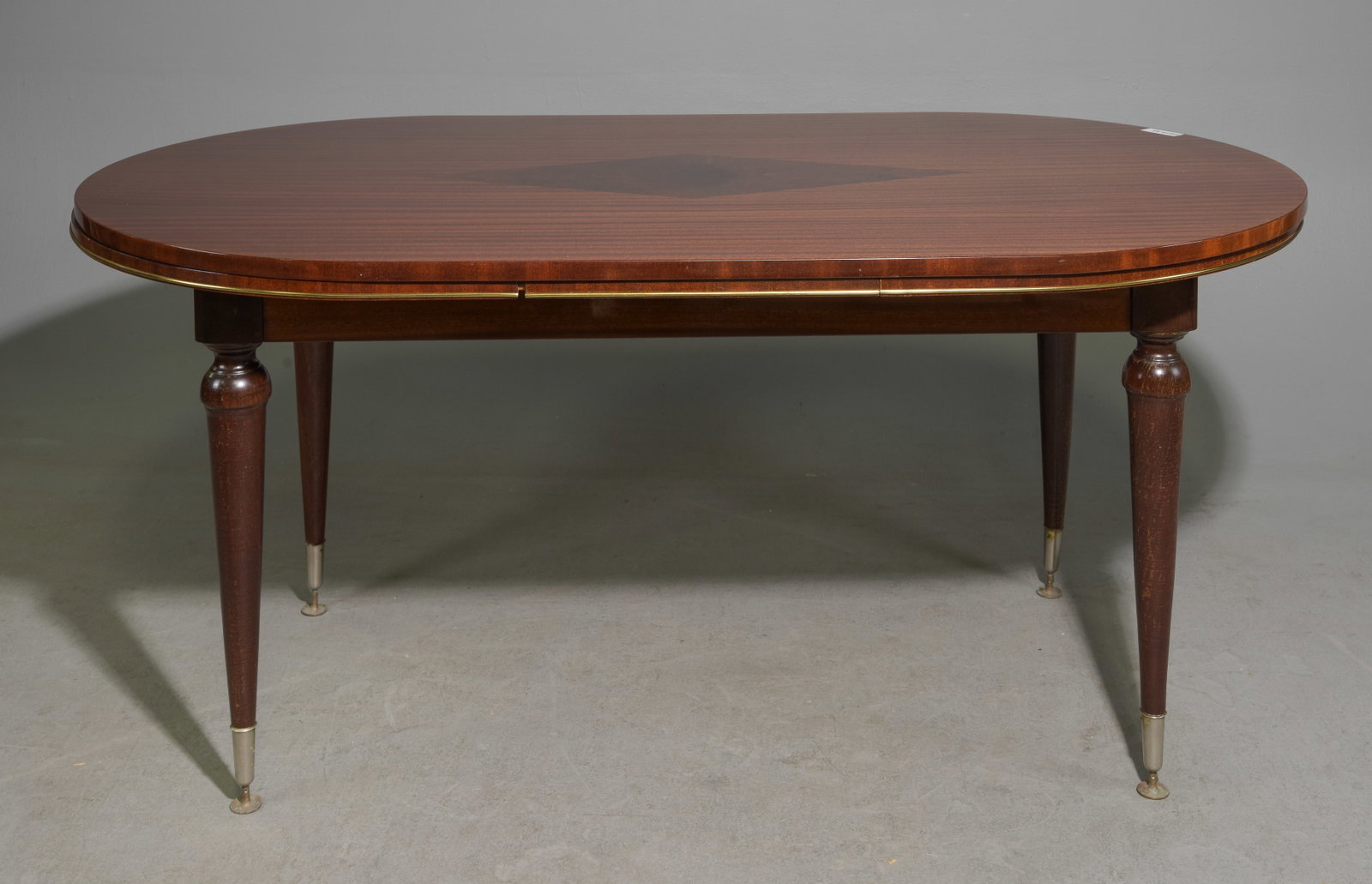 Louis XVI Style Mahogany Draw Leaf Oval Table (1 of 4)