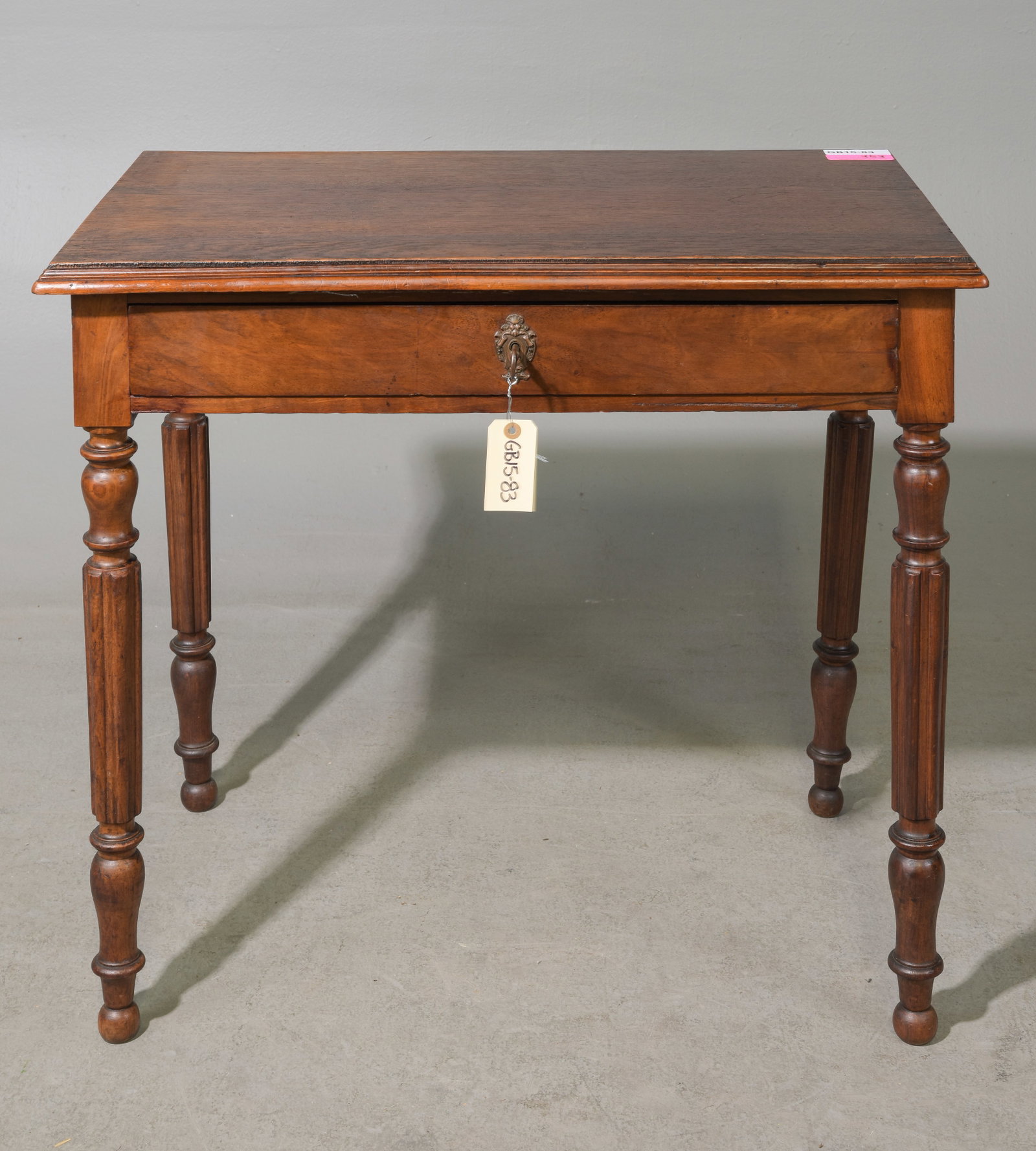Louis Philippe Style Single Drawer Table: French Louis Philippe Style Single Drawer Table - 28 in tall x 31.5 x 19
