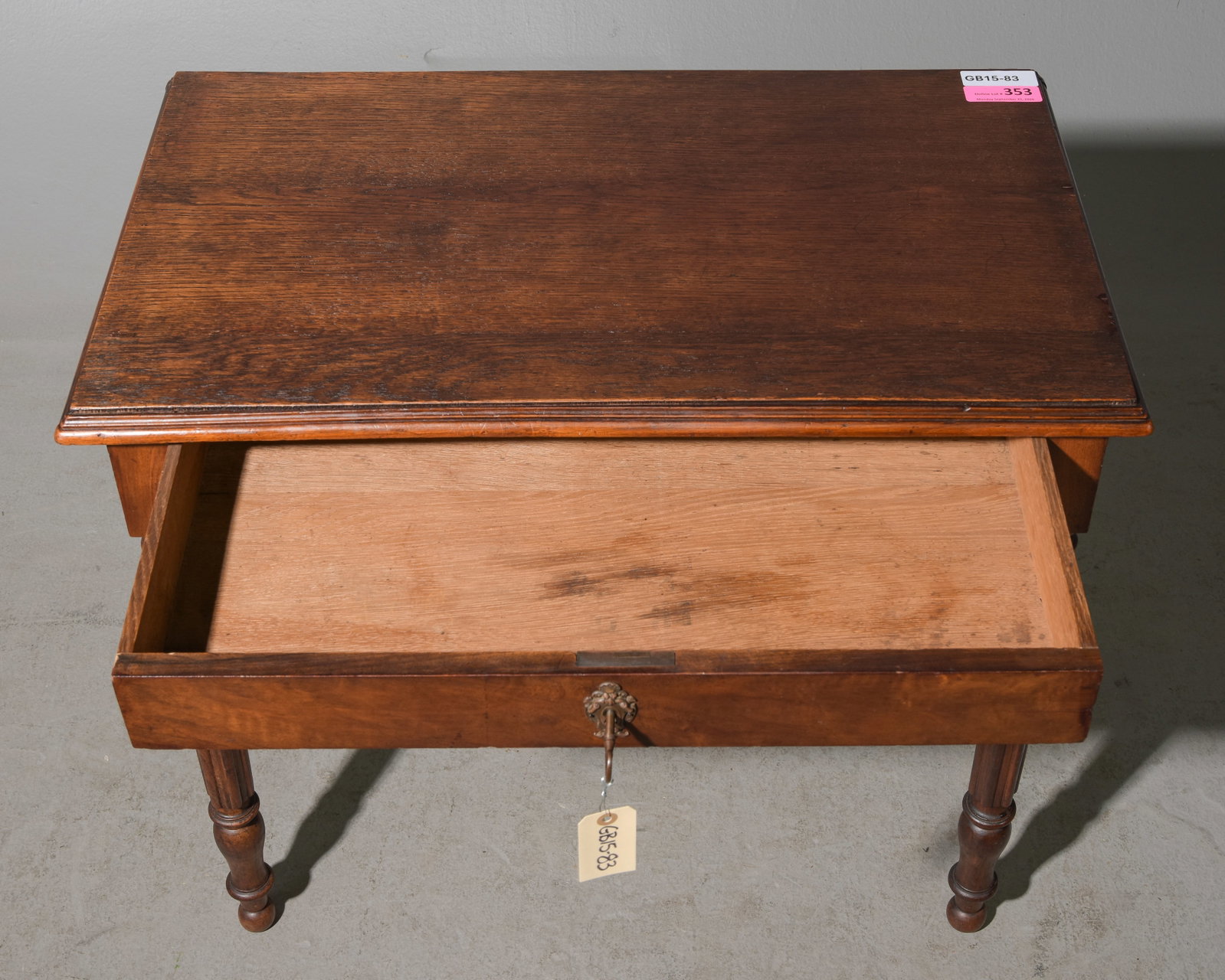 Louis Philippe Style Single Drawer Table - 2