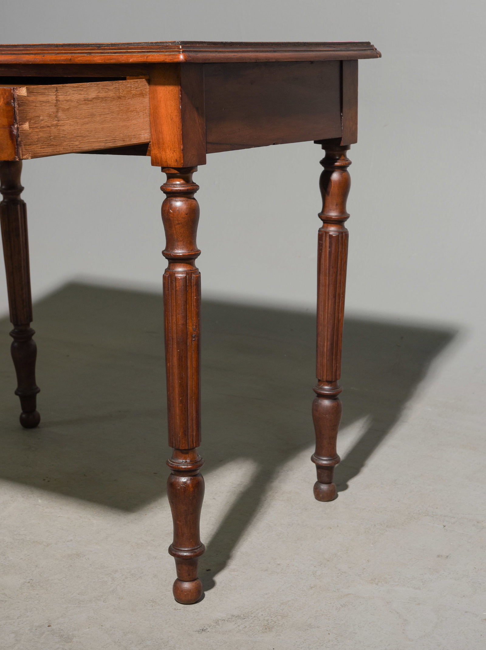 Louis Philippe Style Single Drawer Table - 3