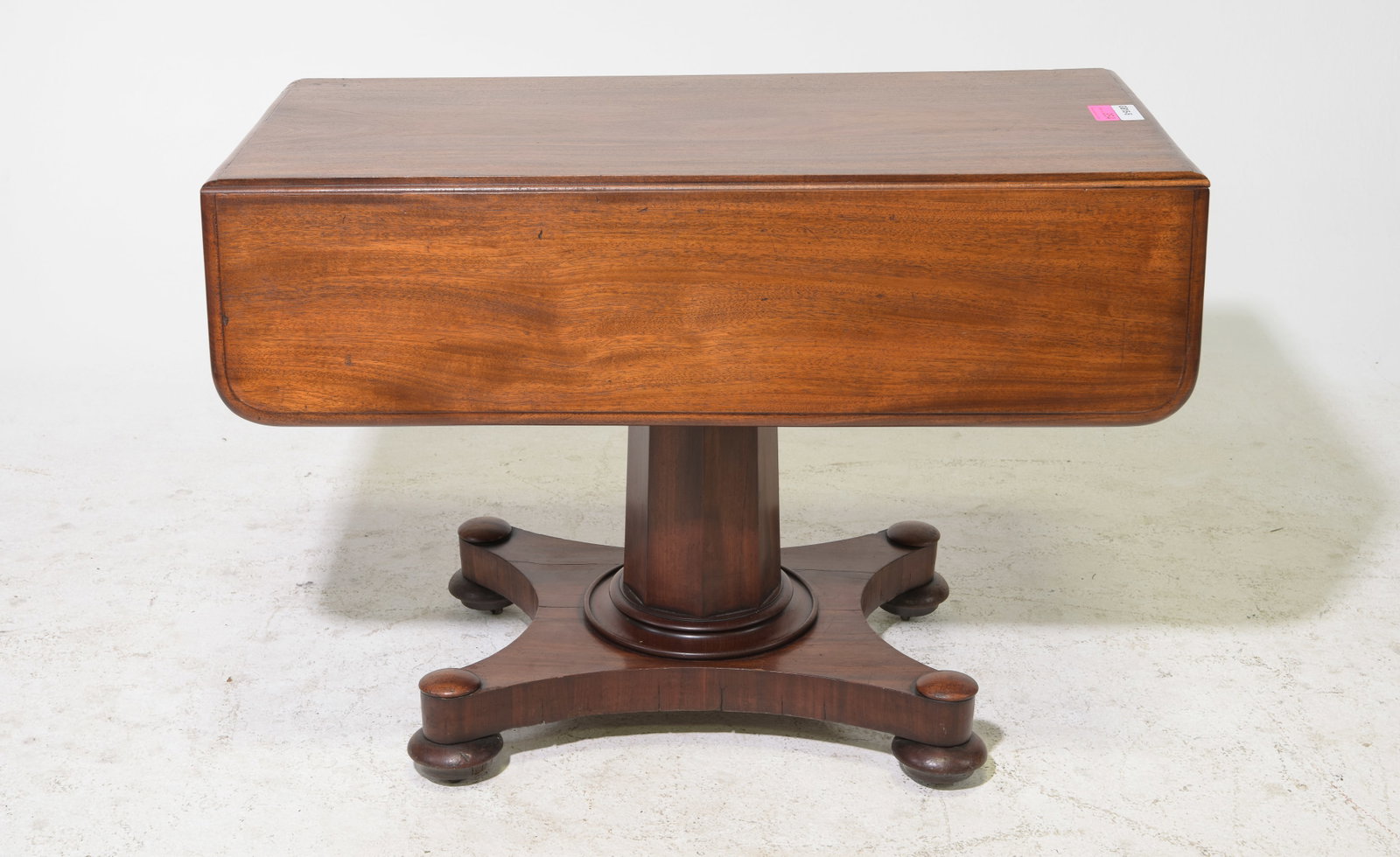 Antique French Mahogany Drop Leaf Table: Antique French Mahogany Drop Leaf Table - 28 in tall x 40 x 21, Leaves add an additional 9.5 inches each