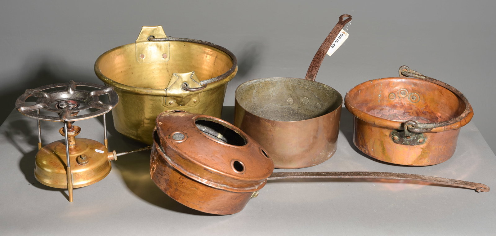 5pcs Assorted French Copper & Brass Pans (1 of 5)