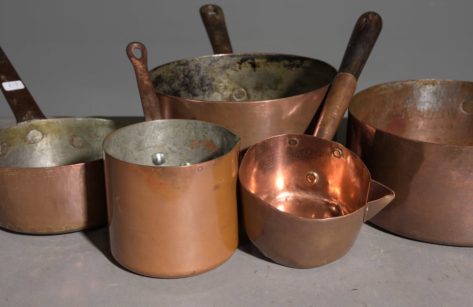 5pcs Assorted French Copper Pans - 2