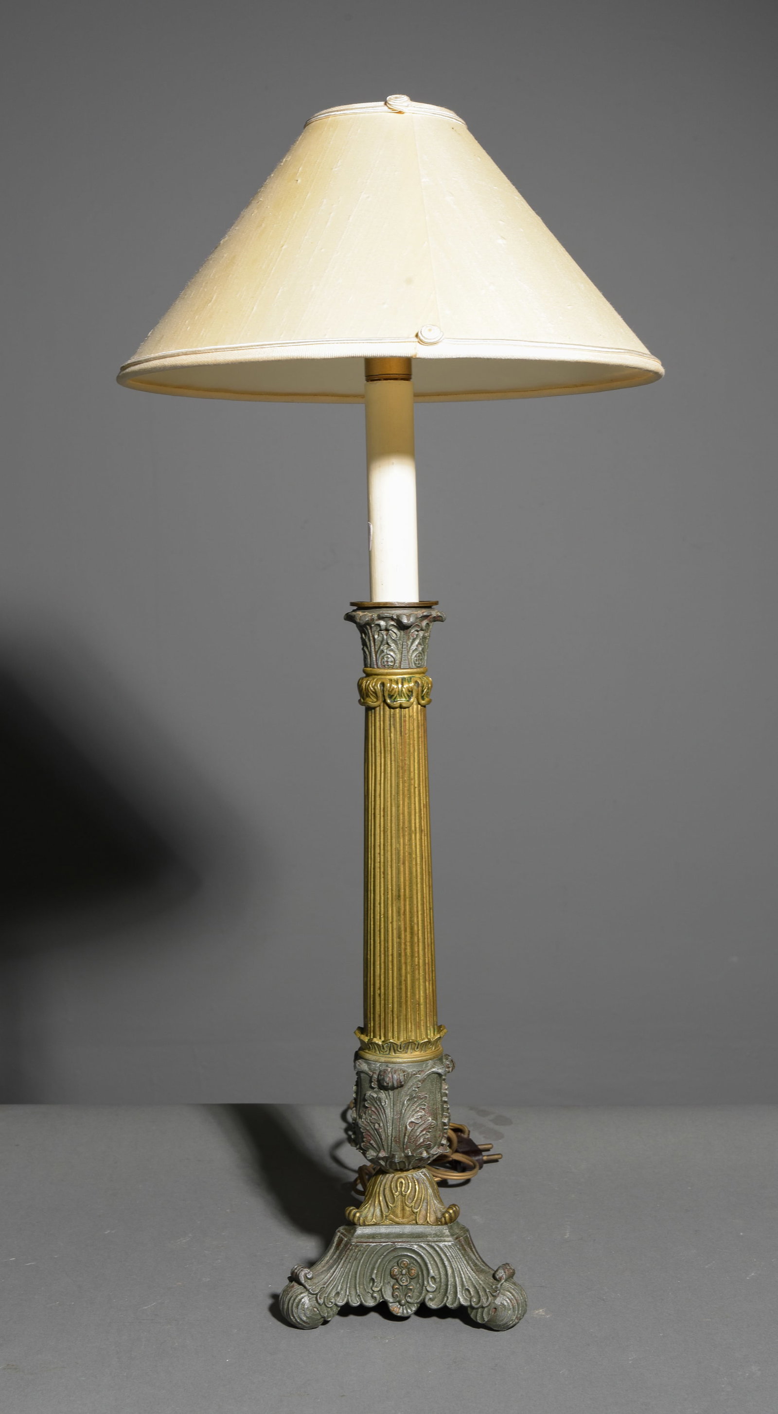 French Empire Style Desk / Table Lamp: French Empire Style Desk / Table Lamp - 26.5 in tall x 12 inch diameter counting the shade